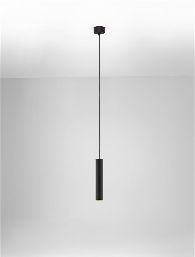Nova Luce | Suspension - COMET - Sandy Black Aluminium