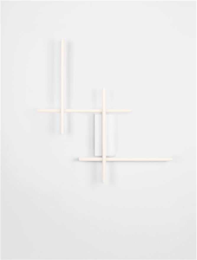 Nova Luce | Wall - APECHO - Sandy White Aluminium & Acrylic