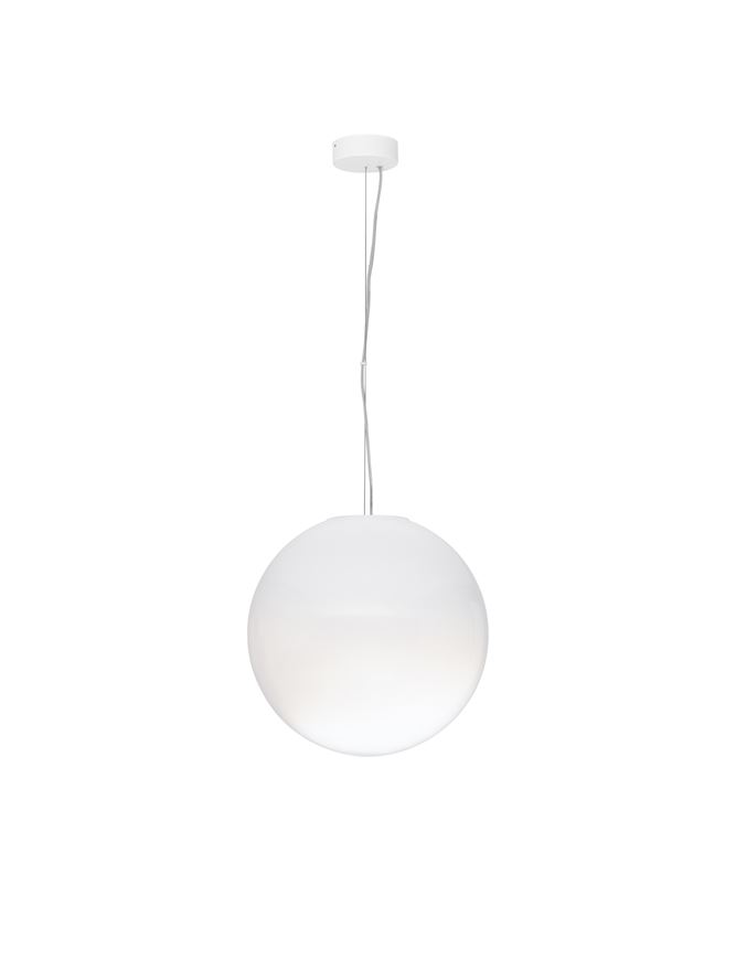 Nova Luce | Suspension - BOLITA - Sandy White Metal & Opal Glass