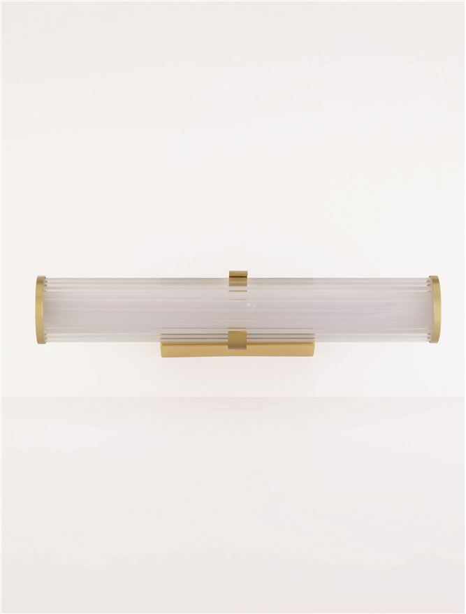 Nova Luce | Bathroom - HEDULA - Sandy Gold Metal & Clear