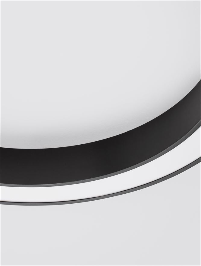 Nova Luce | CEILING LUMINAIRES - MORBIDO - Sandy Black Aluminium & Acrylic