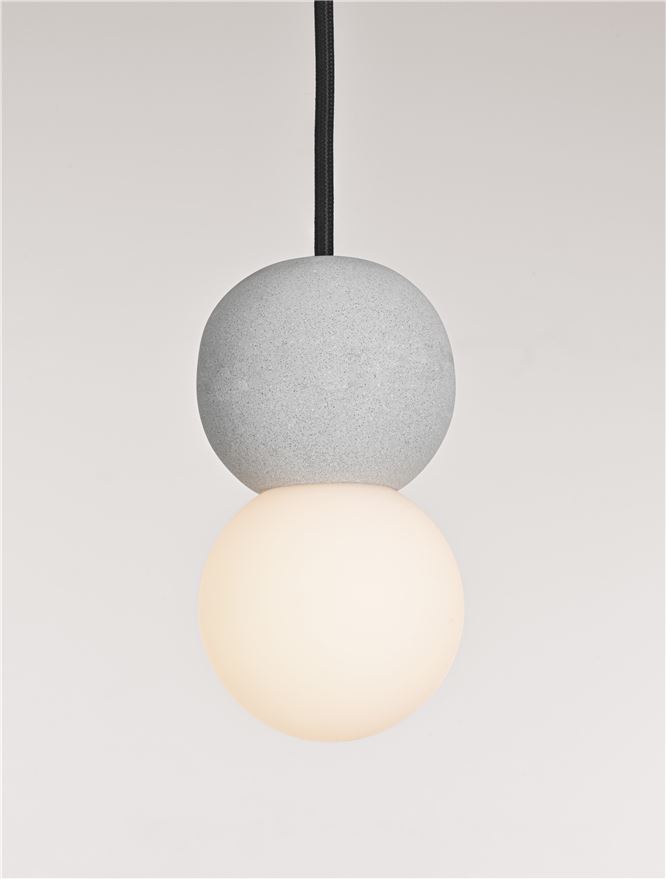 Pendul Nova Luce ZERO 9577018 Gray Concrete & Opal Glass G9 1x5W IP20 [5]