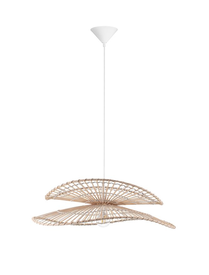 Nova Luce | Suspension - ARTIC - Natural Bamboo & Rattan