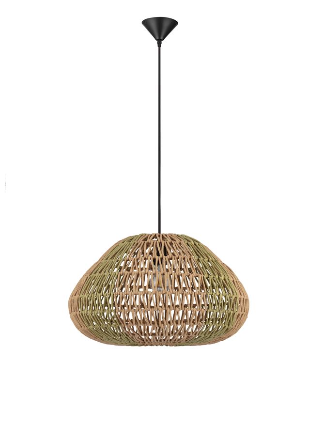 Nova Luce | Suspension - LAZO - Natural & Green Rope Sandy Black