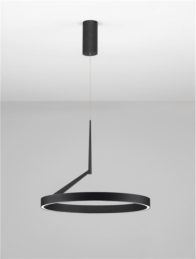 Nova Luce | Suspension - ADALIZ - Sandy Black Metal, Aluminium