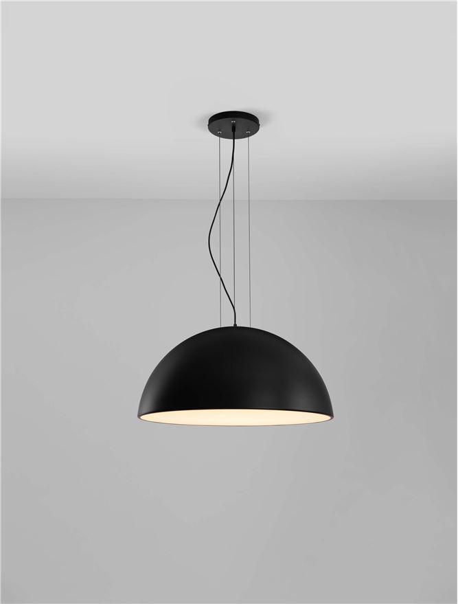 Nova Luce | Suspension - THOLOS - Sandy Black & Inner Matt