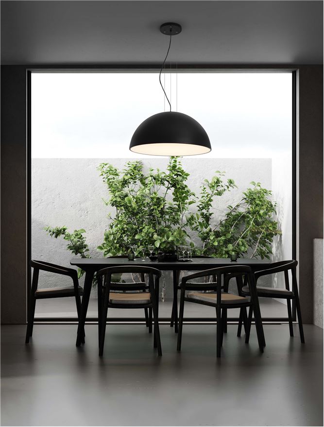Nova Luce | Suspension - THOLOS - Sandy Black & Inner Matt