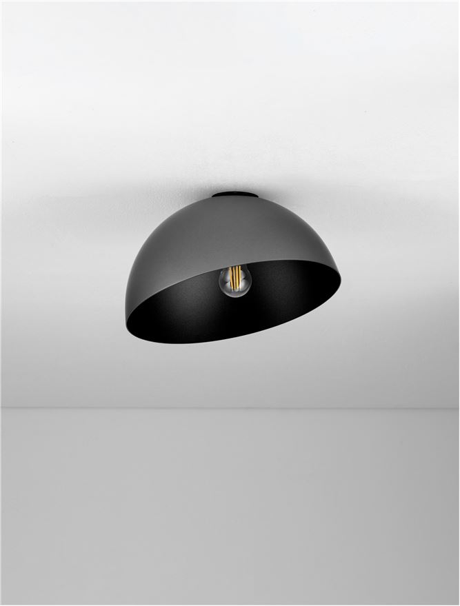Nova Luce | Ceiling - ΟΝΙΑ - Dark Gray Outside & Black Inside