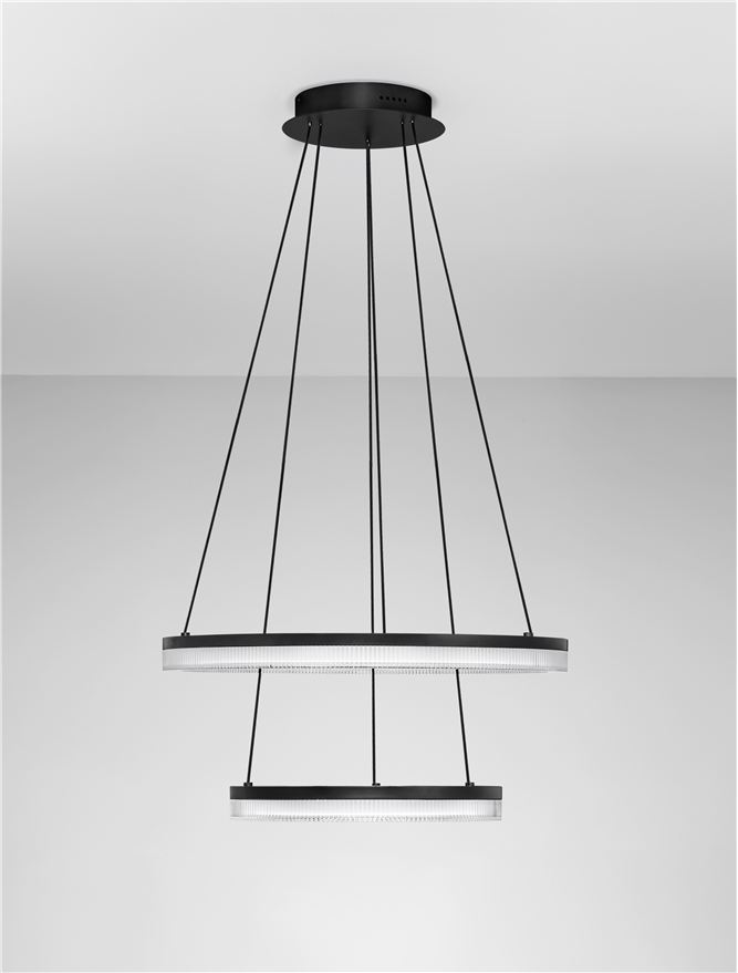 Nova Luce | Suspension - LONELA - Sandy Black Aluminium