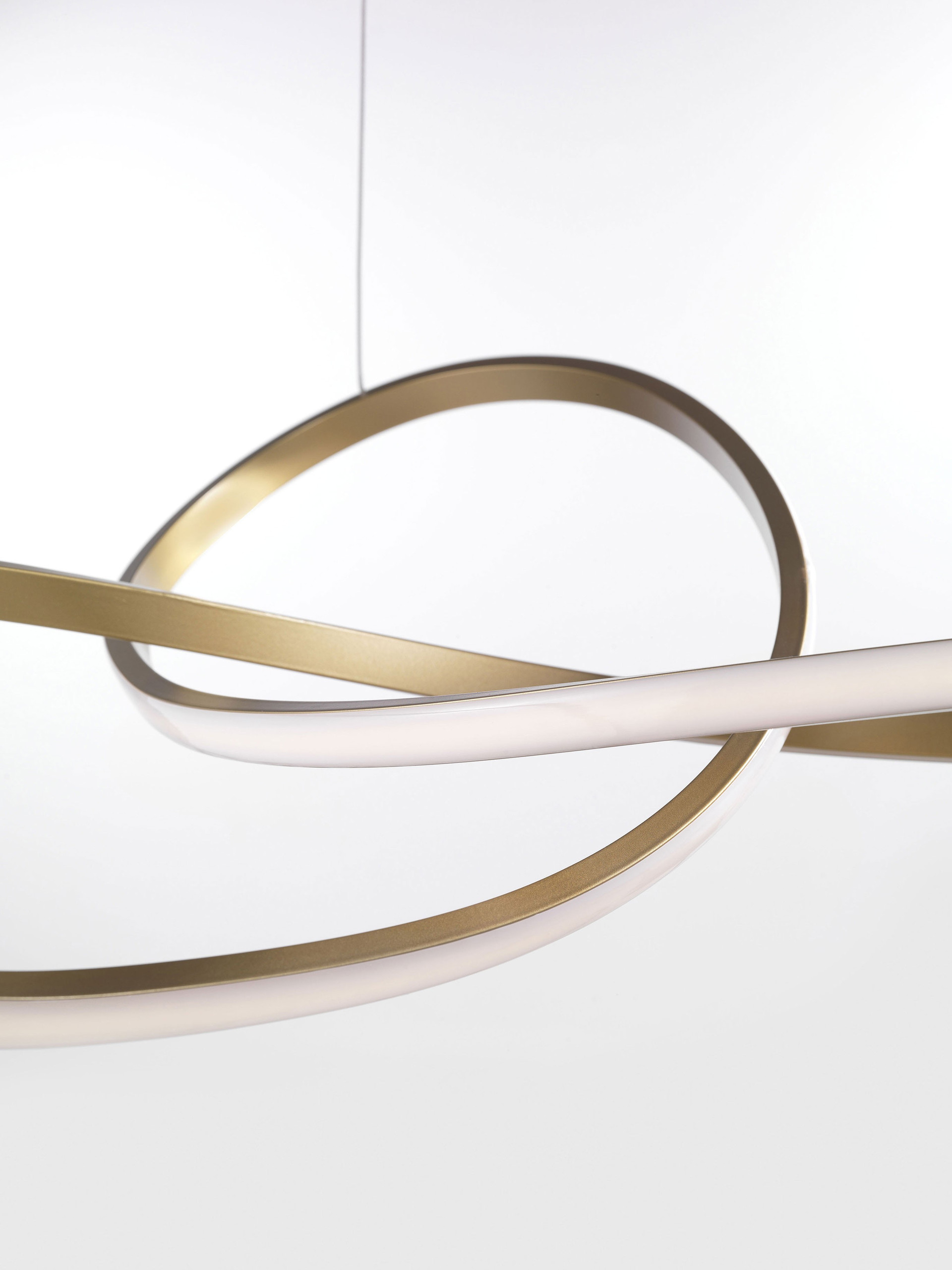 FUSION | H 150 D 72 cm | 53 W | 3000 K | 4081 lm | IP20 | Gold | Aluminum/Acrylic