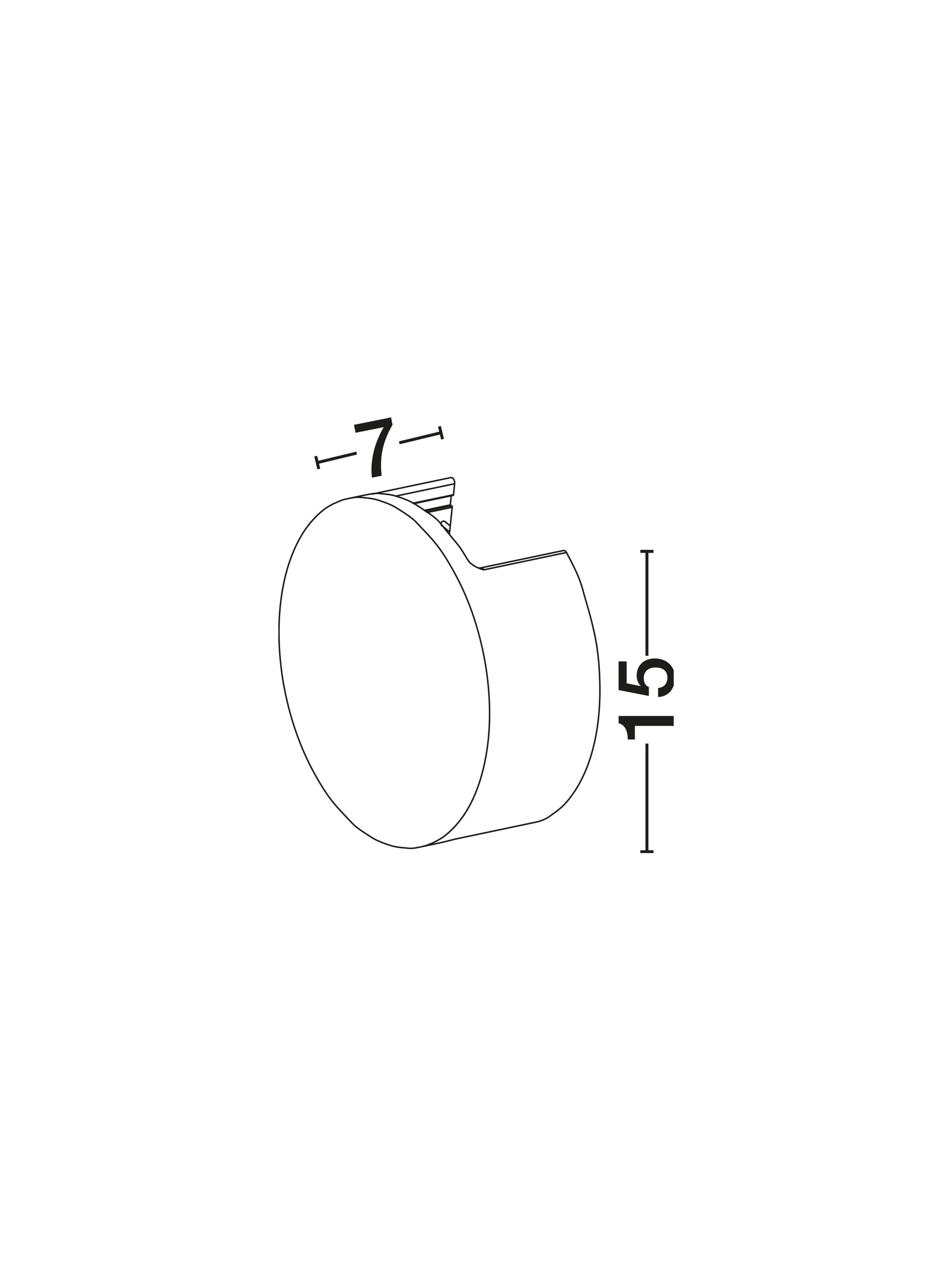 SANDRO | W 7 D 15 cm | 5 W | IP20 | White | Gypsum