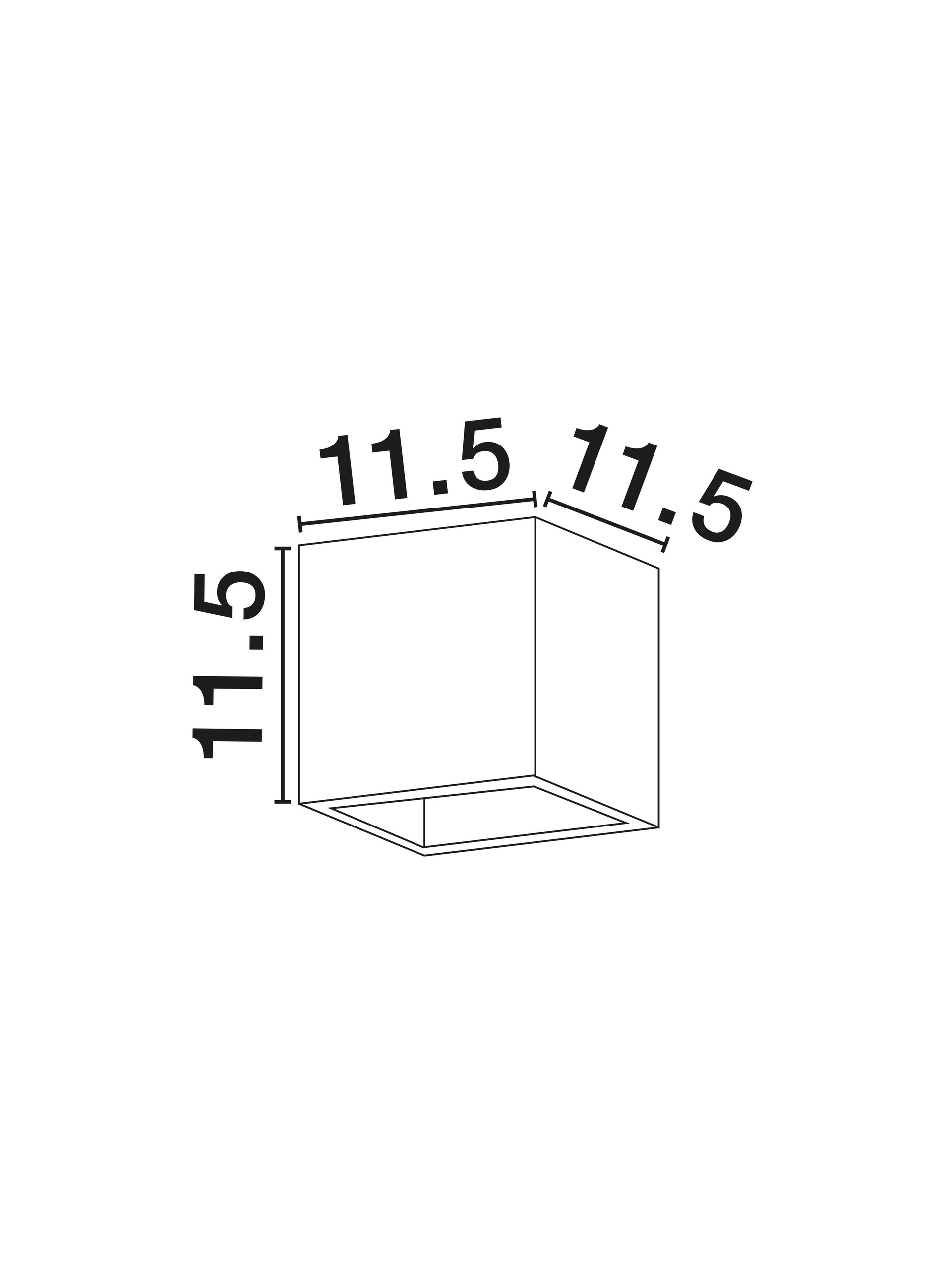 SANDRO | L 11.5 W 11.5 H 11.5 cm | 5 W | IP20 | White | Gypsum
