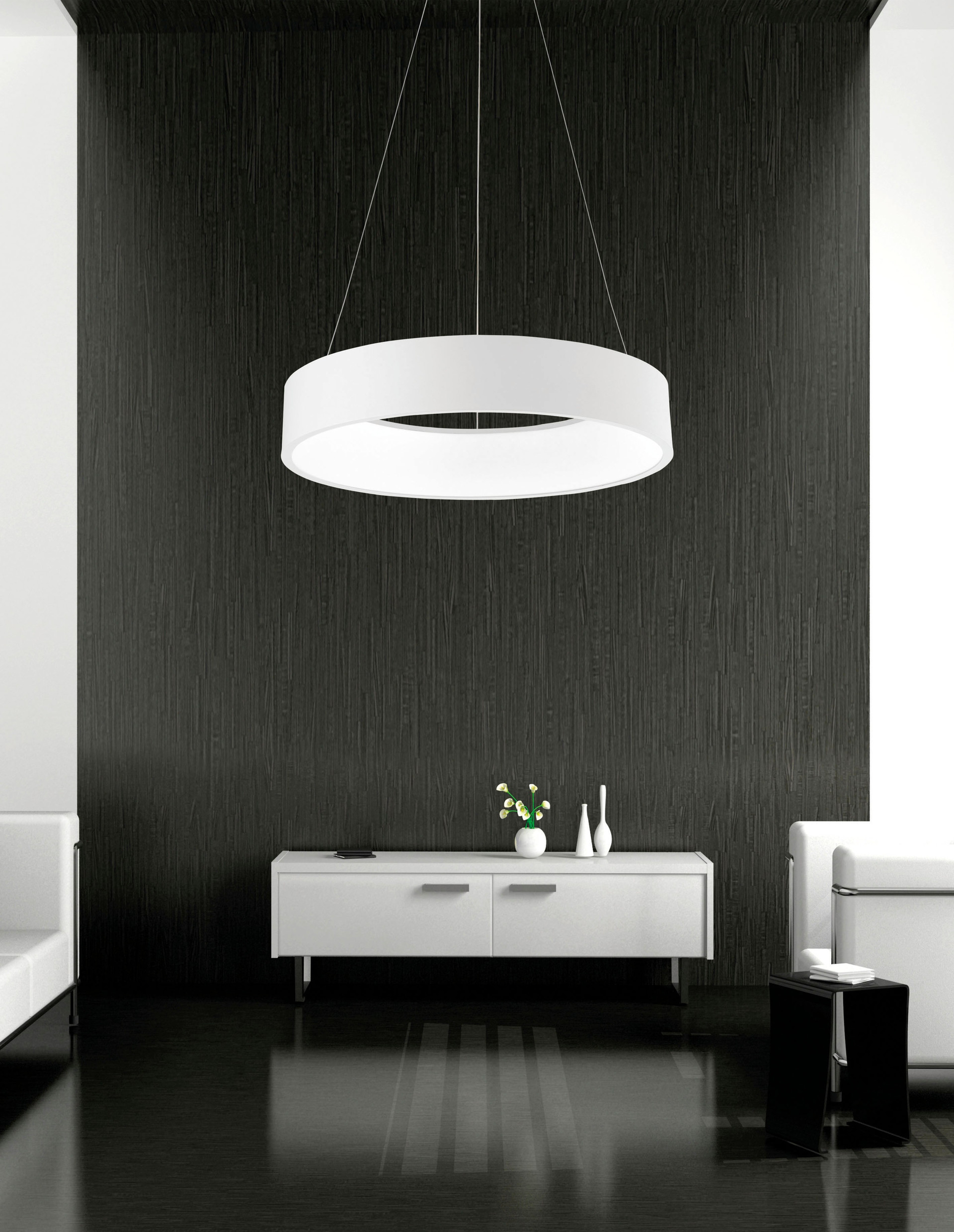 RANDO | H 120 D 60 cm | 54 W | 3000 K | 2124 lm | IP20 | White | Aluminum/Acrylic