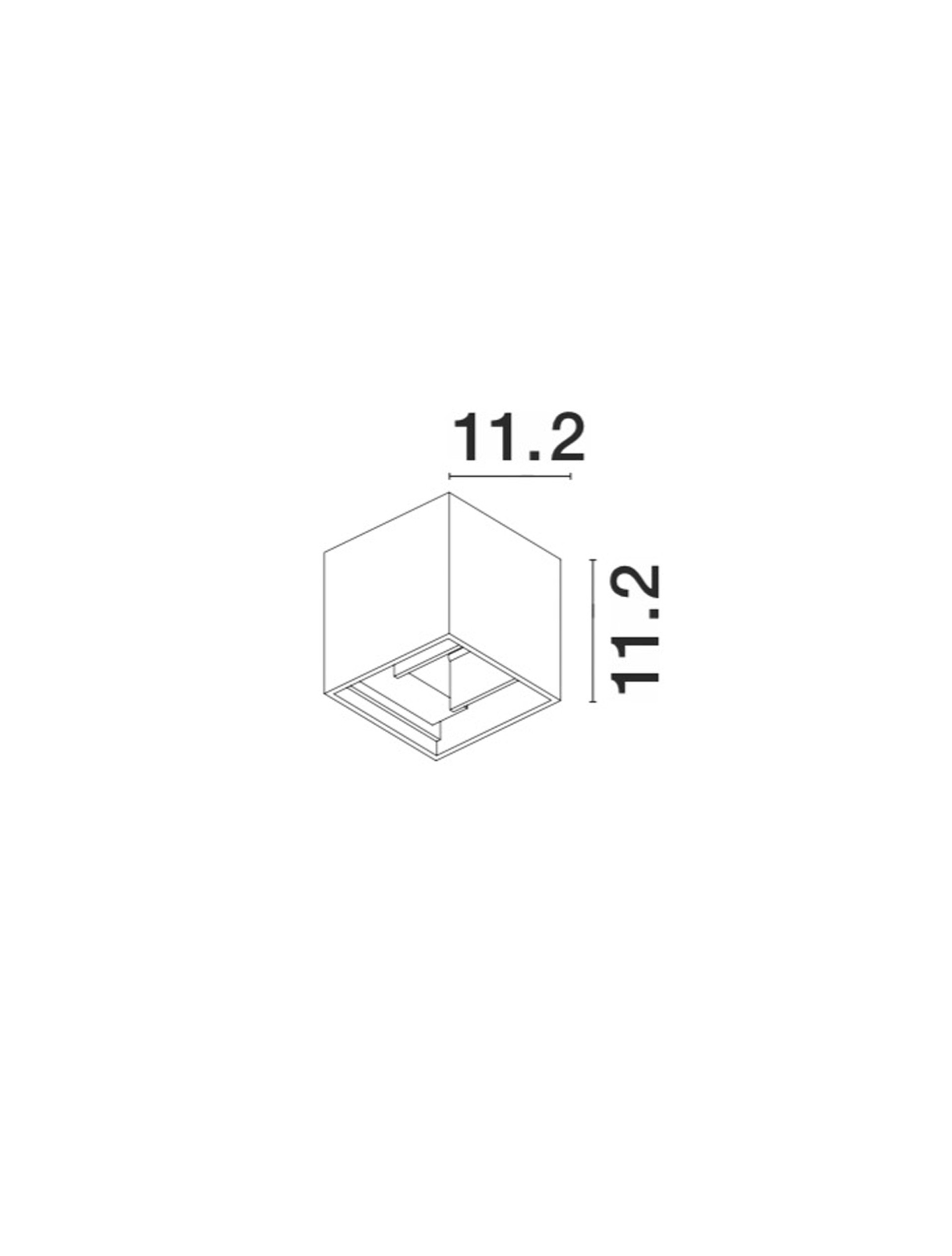COMO | L 11.2 W 11.2 H 11.2 cm | 6 W | 3000 K | 510 lm | IP54 | White | Aluminum