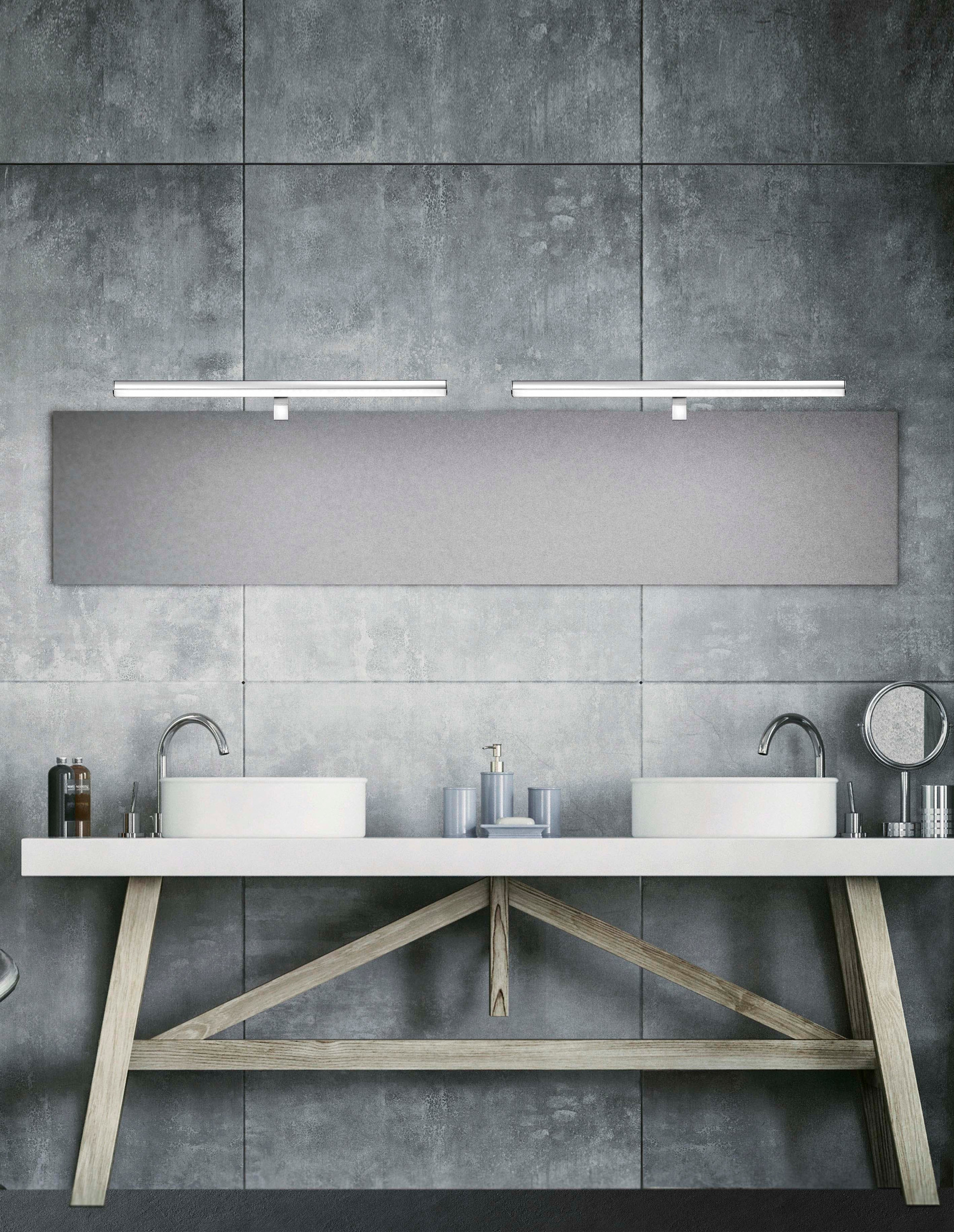 VANESE | L 63 W 6.5 H 6.5 cm | 18 W | 3000 K | 1922 lm | IP44 | Chrome | Aluminum/Acrylic