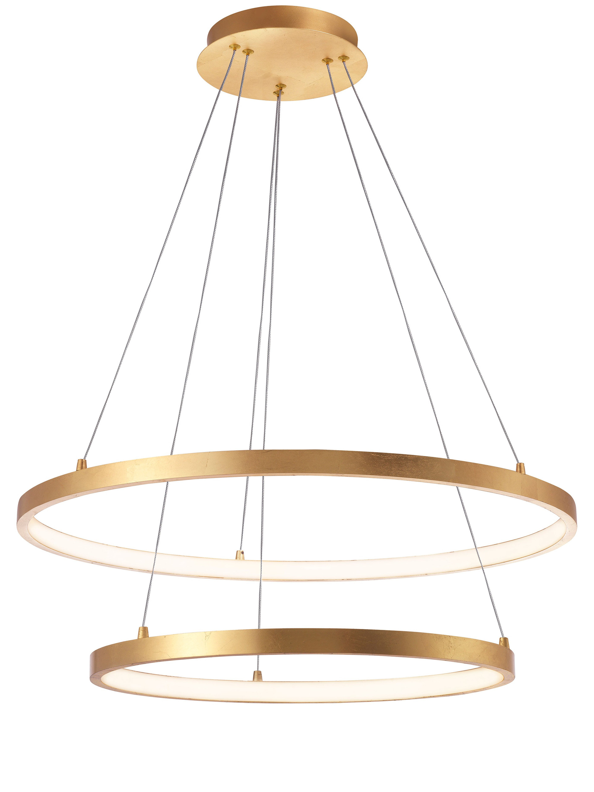 LEON | H 150 D 60 cm | 65 W | 3000 K | 3500 lm | IP20 | Gold | Aluminum/Acrylic