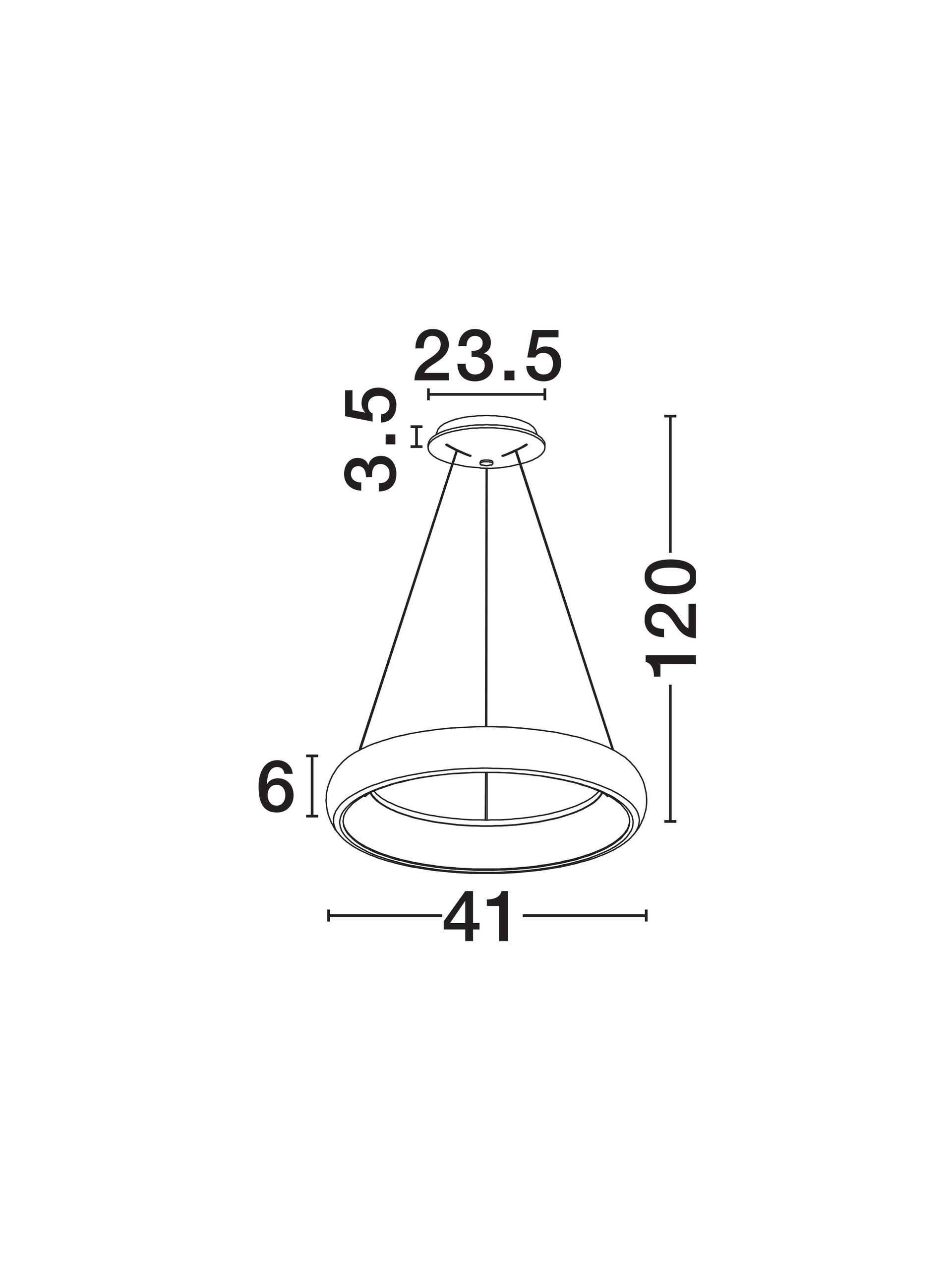 ALBI | H 120 D 40 cm | 32 W | 3000 K | 1950 lm | IP20 | Black | Aluminum/Acrylic