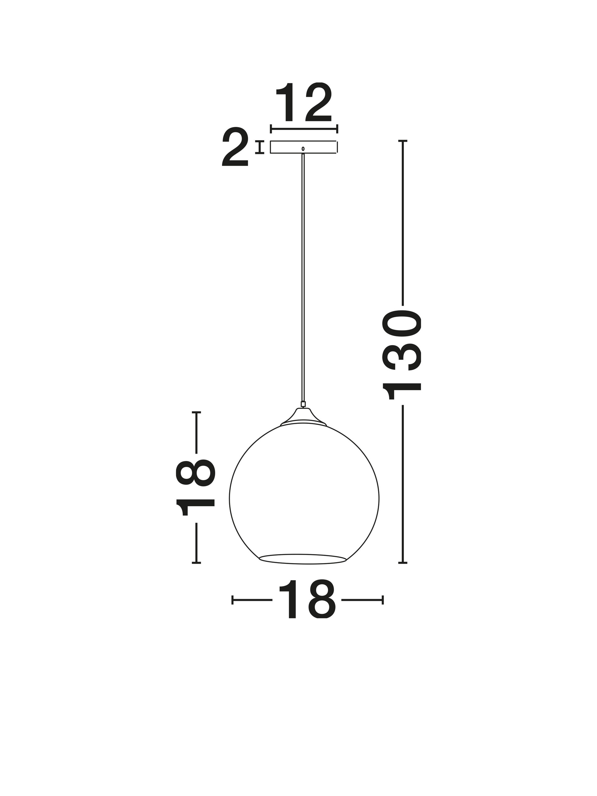BLAZE | H 130 D 18 cm | 12 W | IP20 | Black/Copper | Glass/Metal