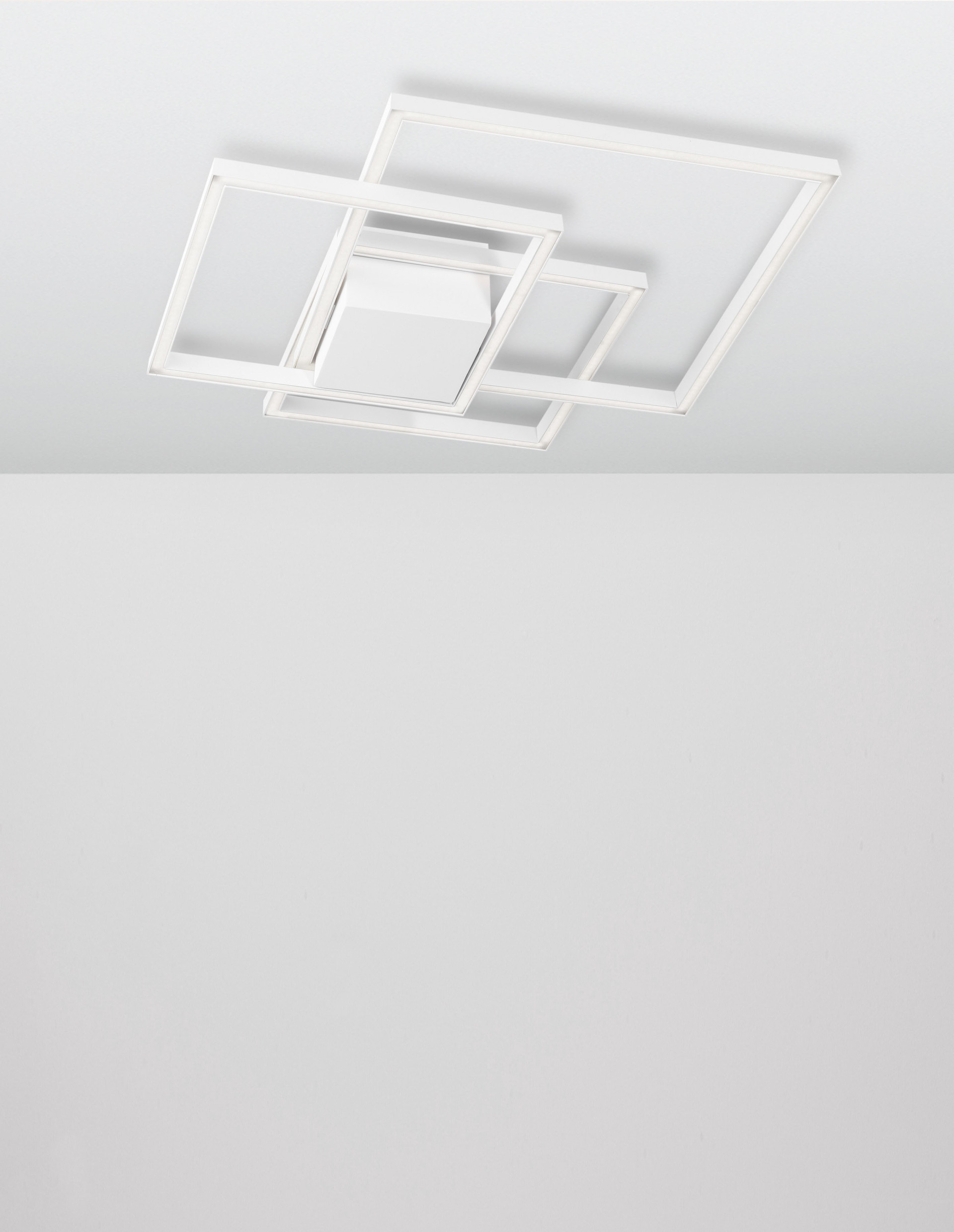 BILBAO | L 56 W 56 H 8.5 cm | 42 W | 3000 K | 1974 lm | IP20 | White | Aluminum/Acrylic