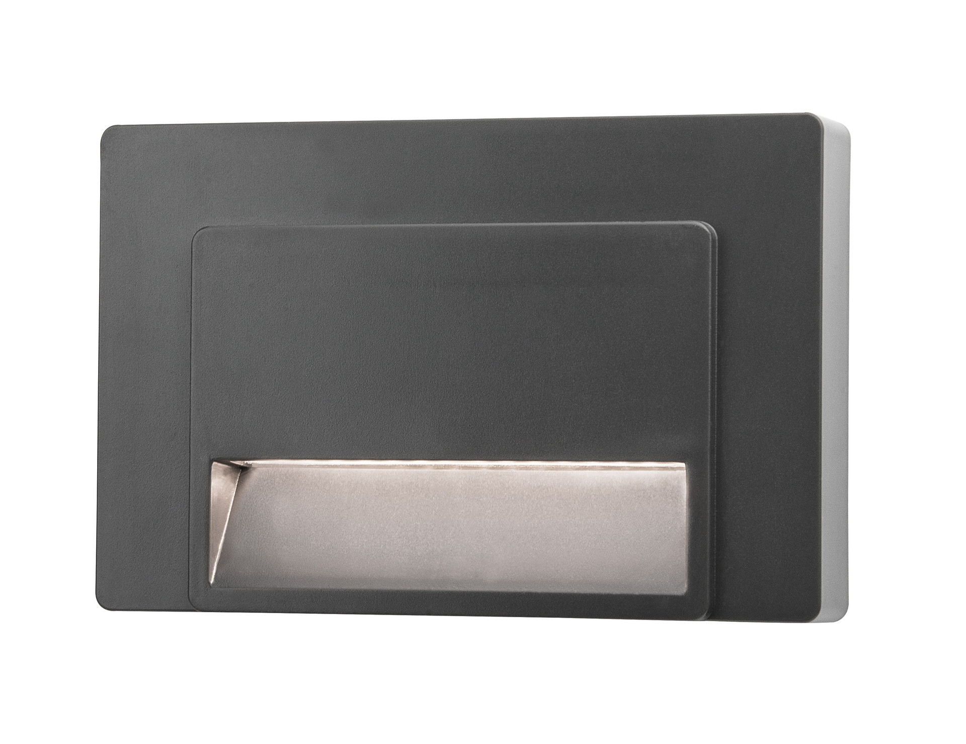 LUTON | L 12.5 W 3.3 H 8.3 cm | 1 W | 3000 K | 150 lm | IP65 | Dark Gray | Polycarbonate