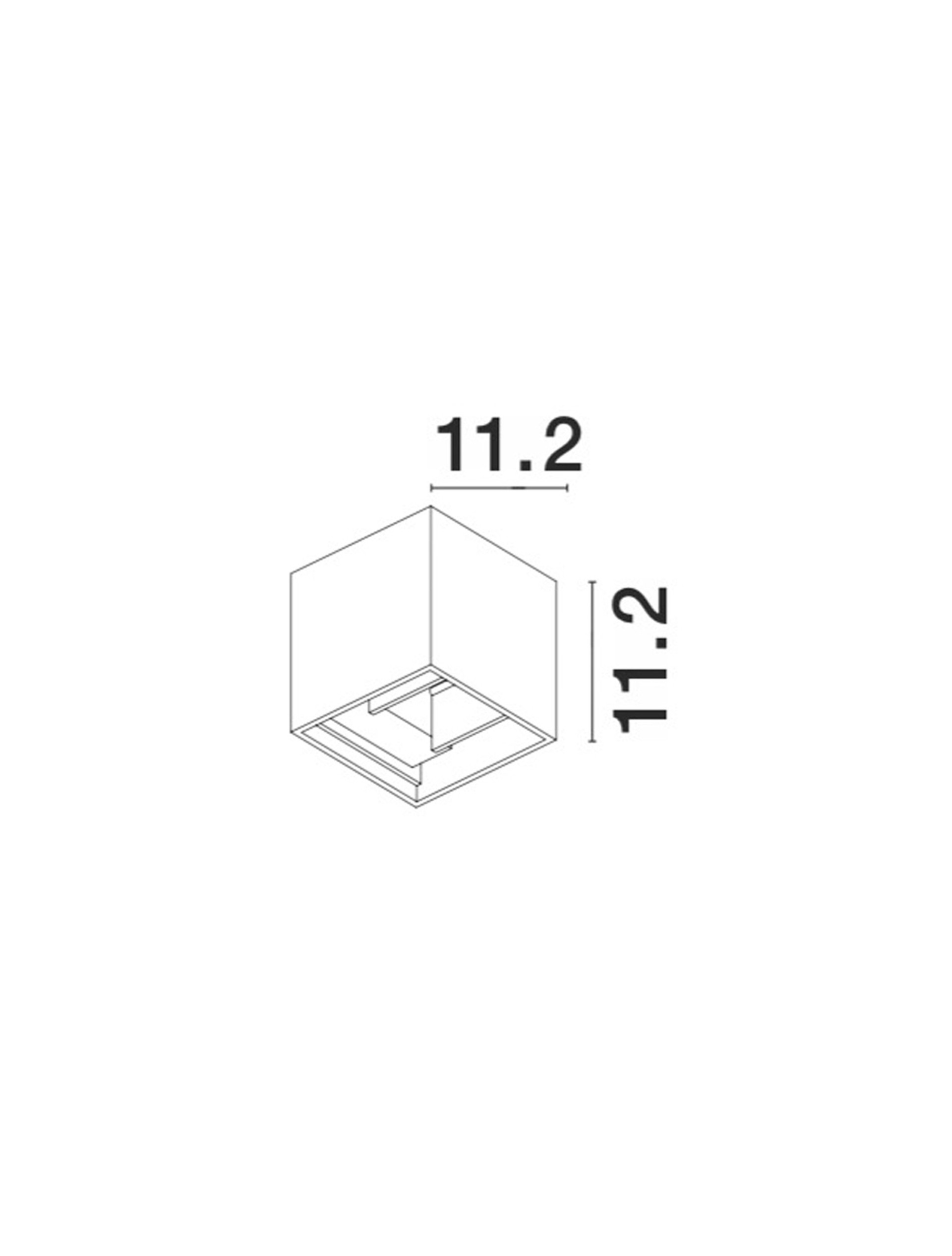 COMO | L 11.2 W 11.2 H 11.2 cm | 6 W | 3000 K | 510 lm | IP54 | Black | Aluminum