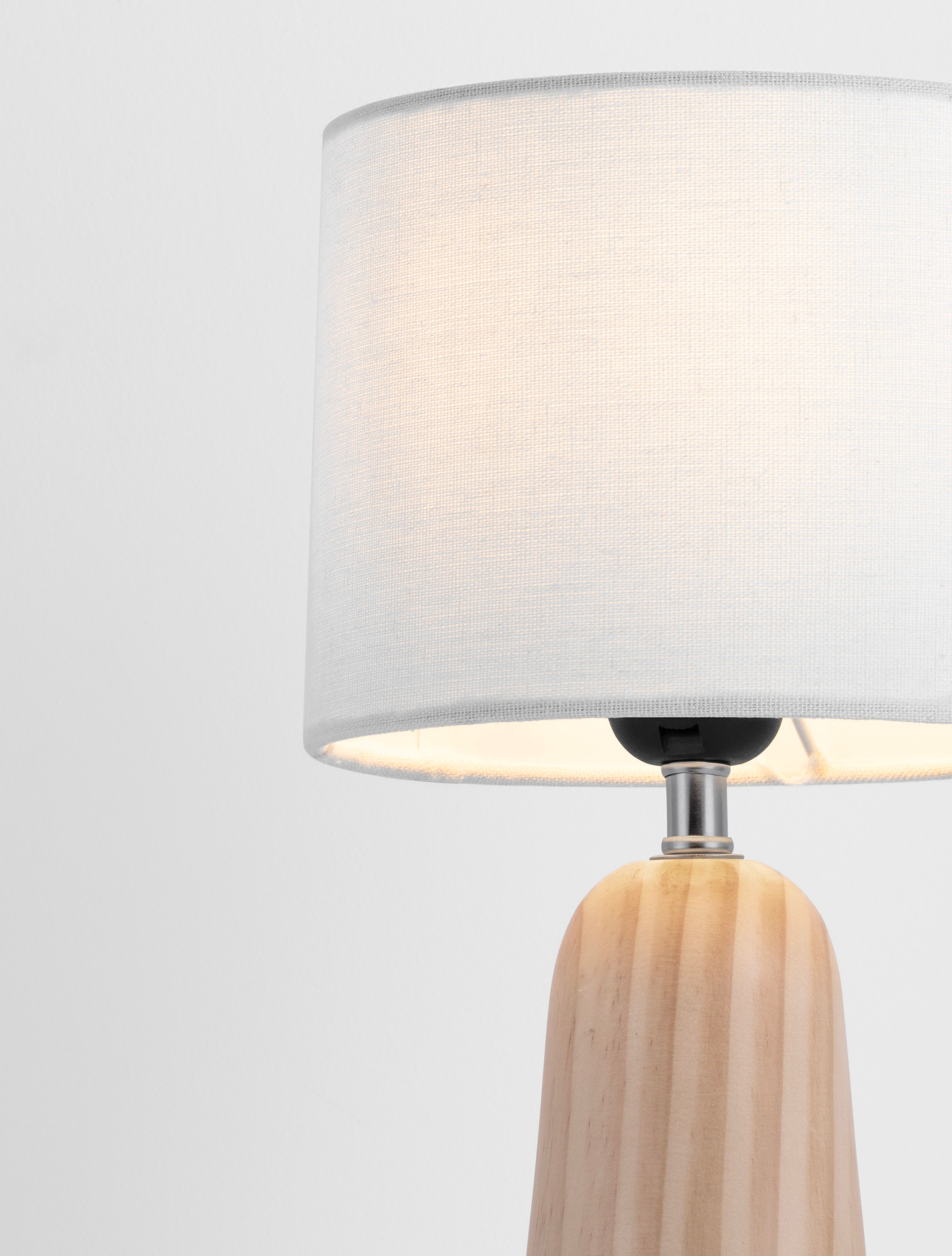 OBY | H 30 D 16 cm | 12 W | IP20 | Beige | Linen/Wood