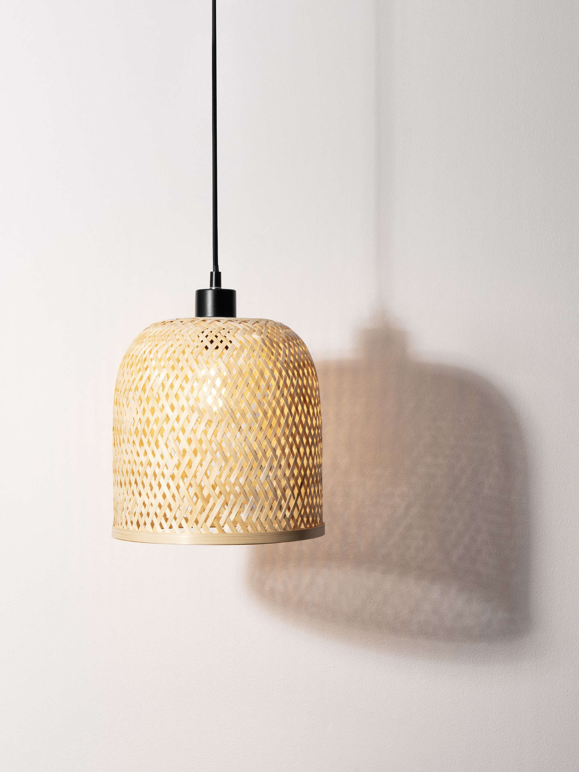 INTRA | H 130 D 23 cm | 12 W | IP20 | Black/Beige | Metal/Bamboo
