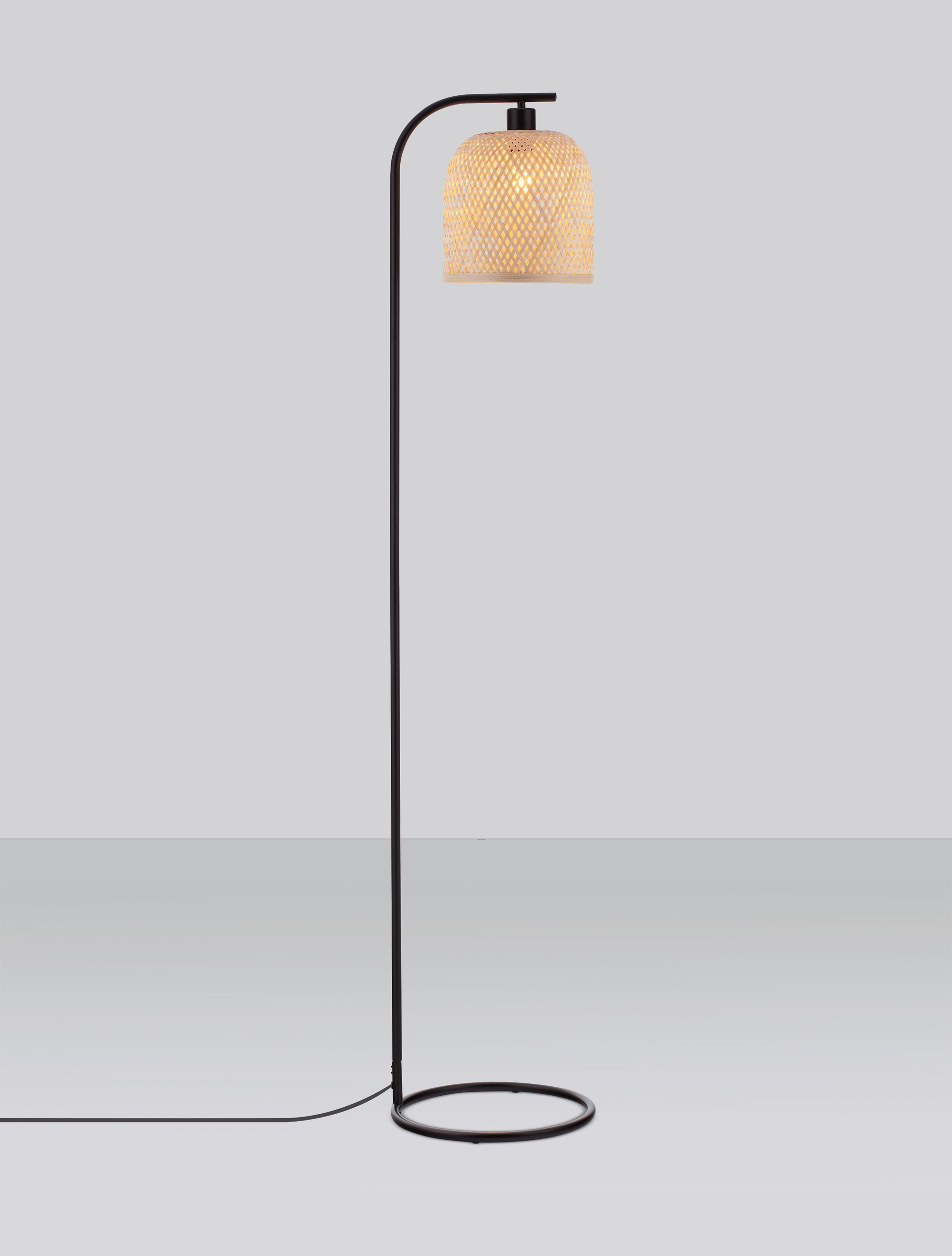 INTRA | H 160 D 32 cm | 12 W | IP20 | Black/Beige | Metal/Bamboo