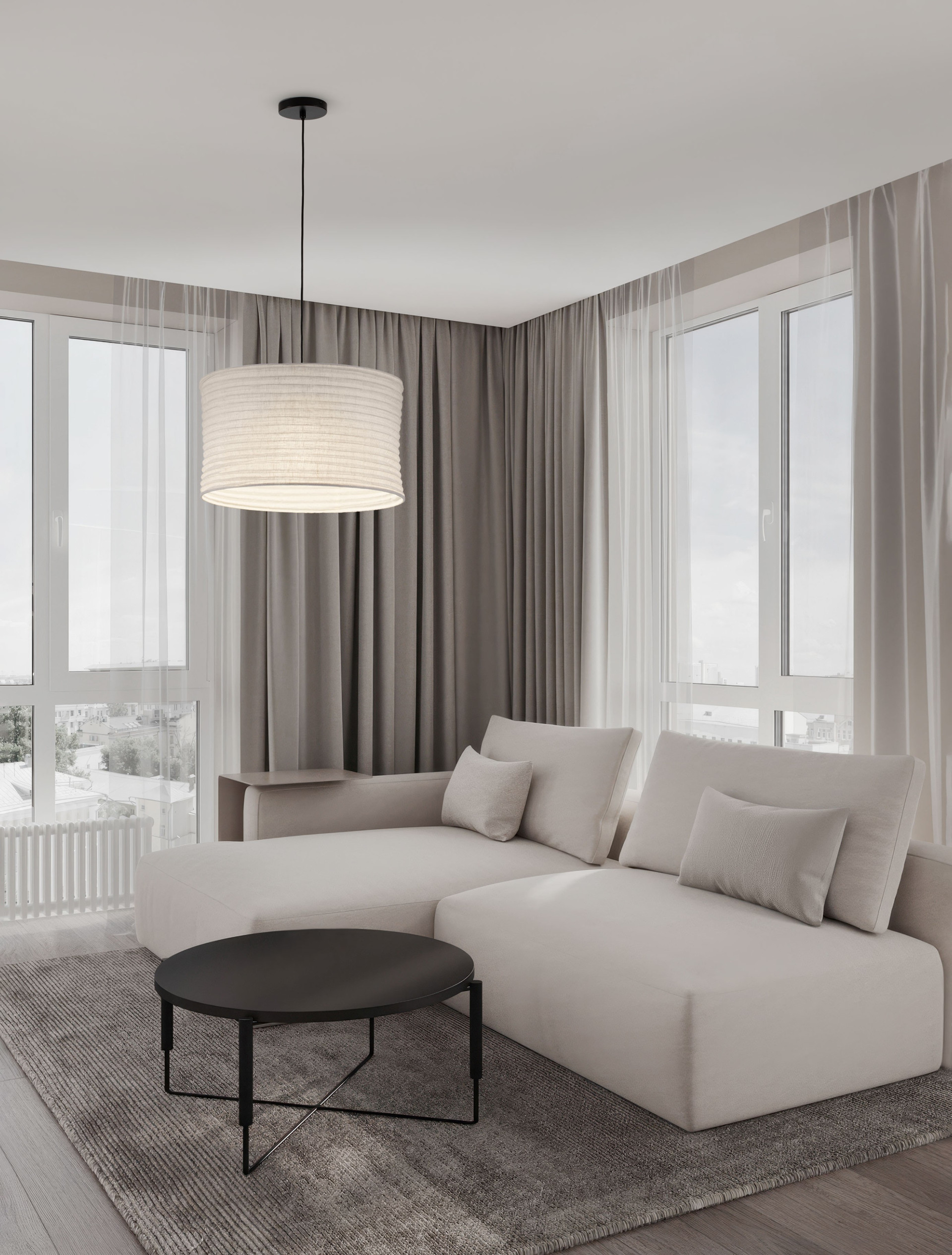 LINNET | H 120 D 50 cm | 12 W | IP20 | White | Linen
