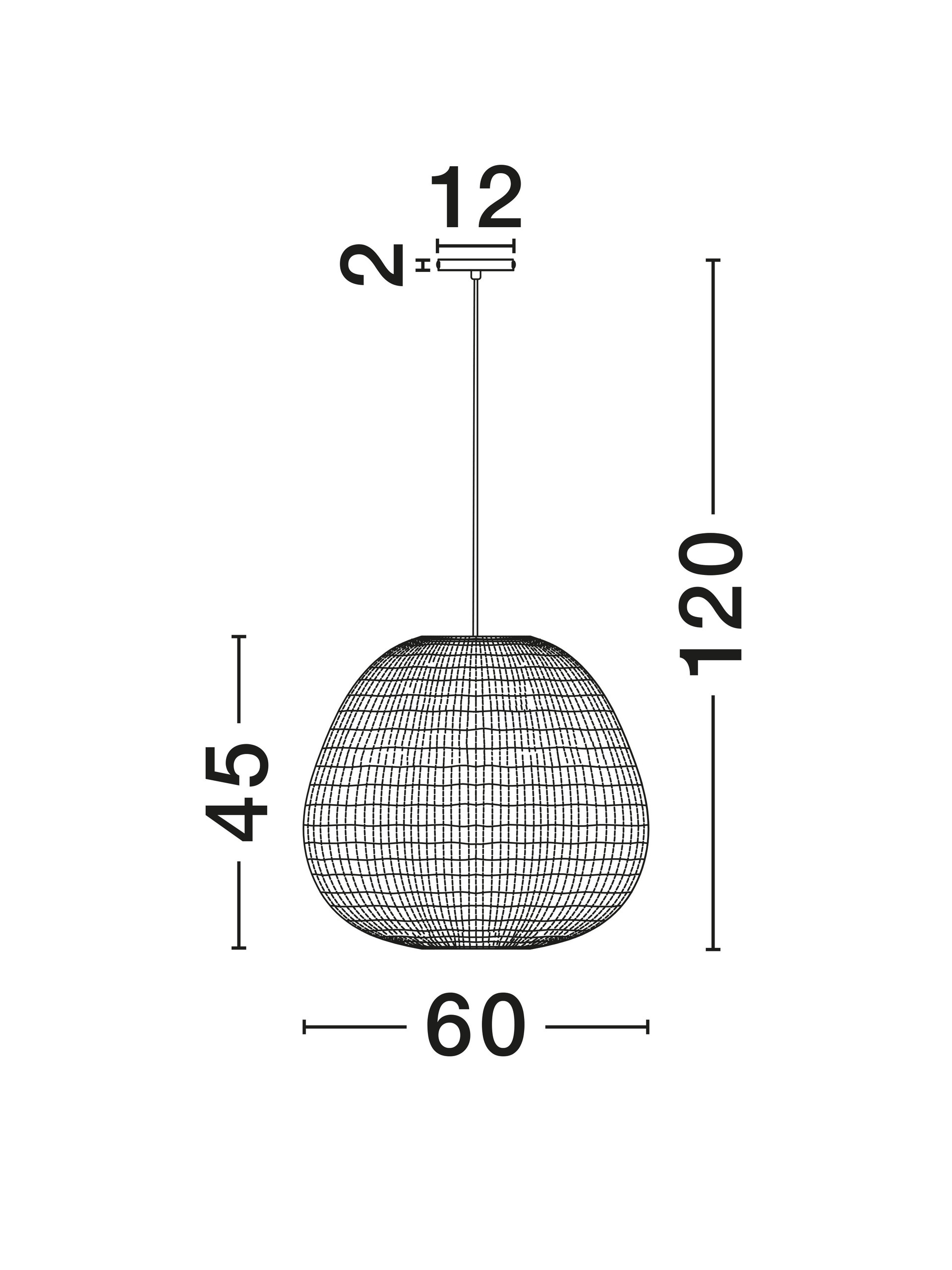 NUBBLE | H 120 D 60 cm | 12 W | IP20 | White | Bouclé Fabric