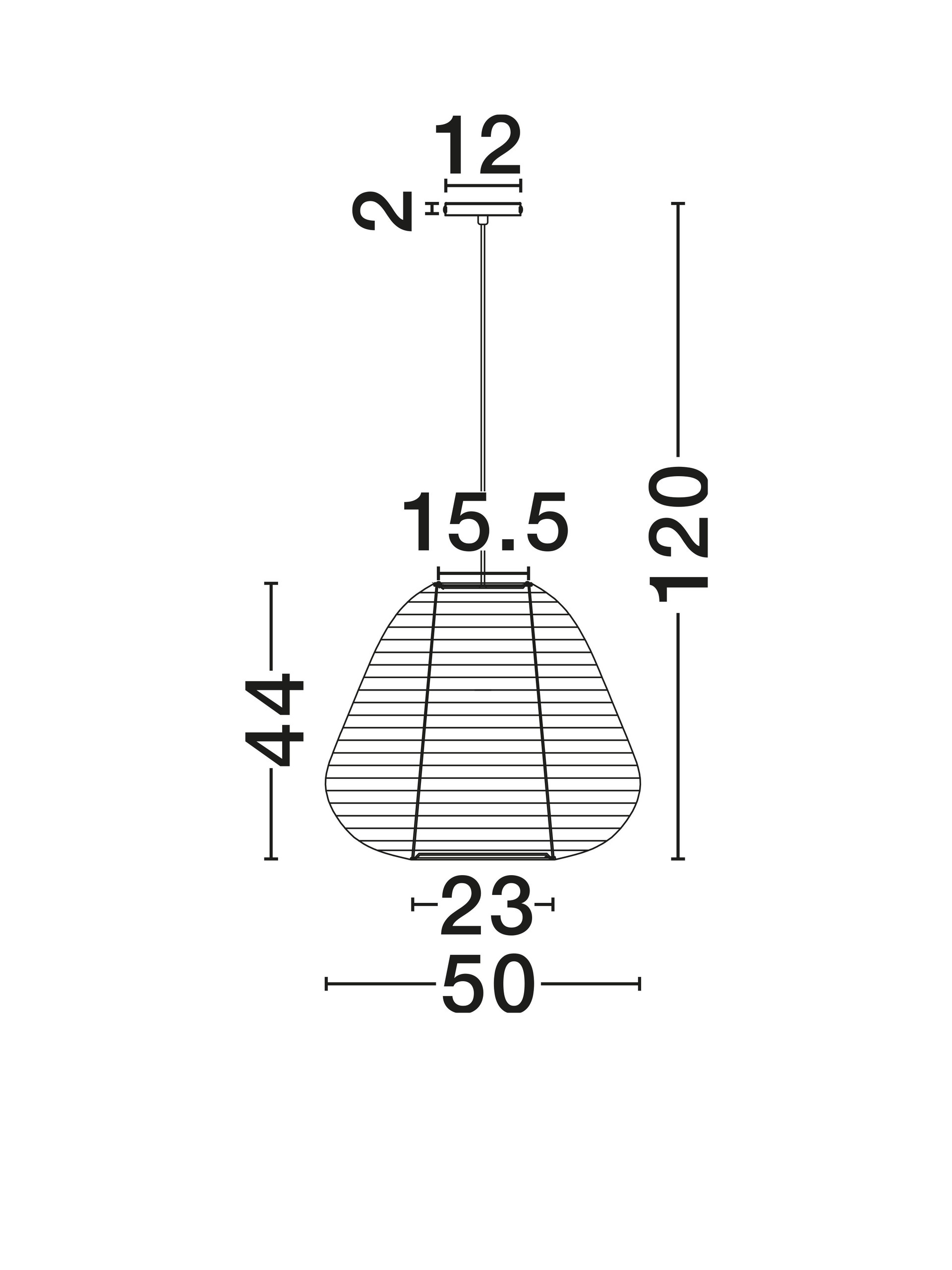 LINNET | H 120 D 50 cm | 12 W | IP20 | Weiß | Leinen
