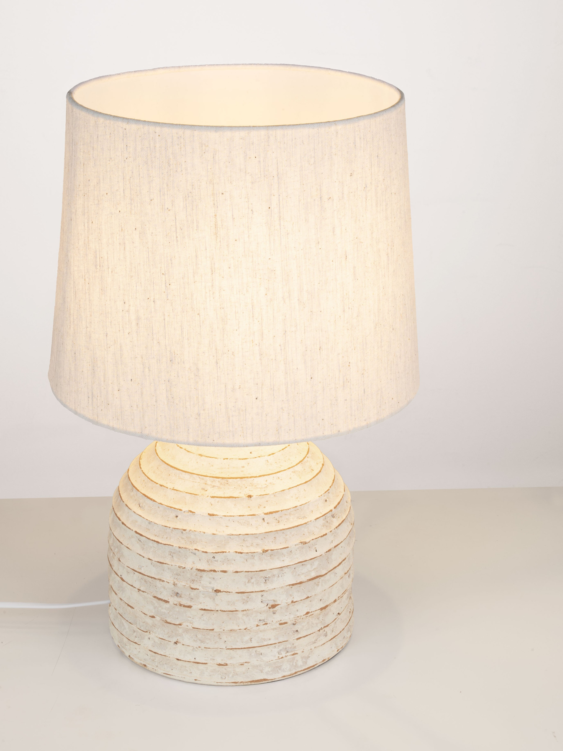 PEREZ | H 46 D 30 cm | 12 W | IP20 | Λευκό | Κεραμικό/Jute