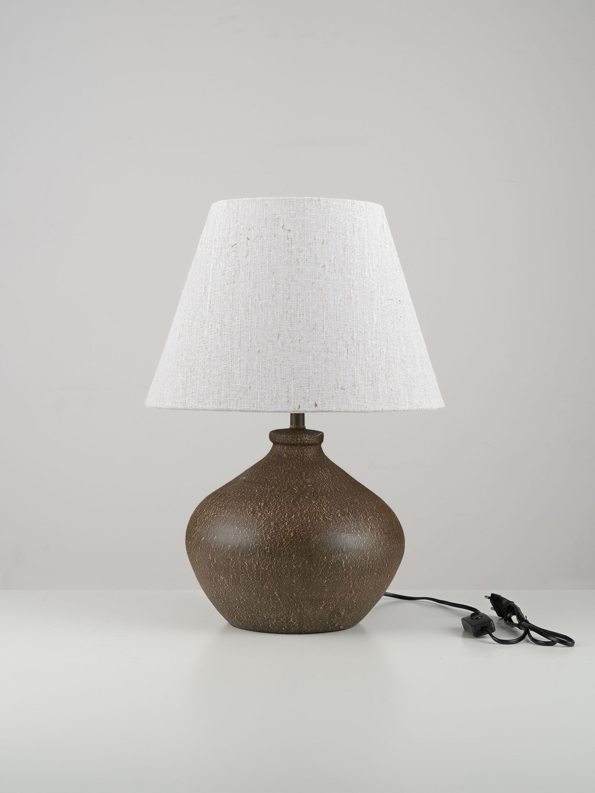 MARCIL | H 50 D 35 cm | 12 W | IP20 | Λευκό/Κεχριμπάρι | Κεραμικό/Jute