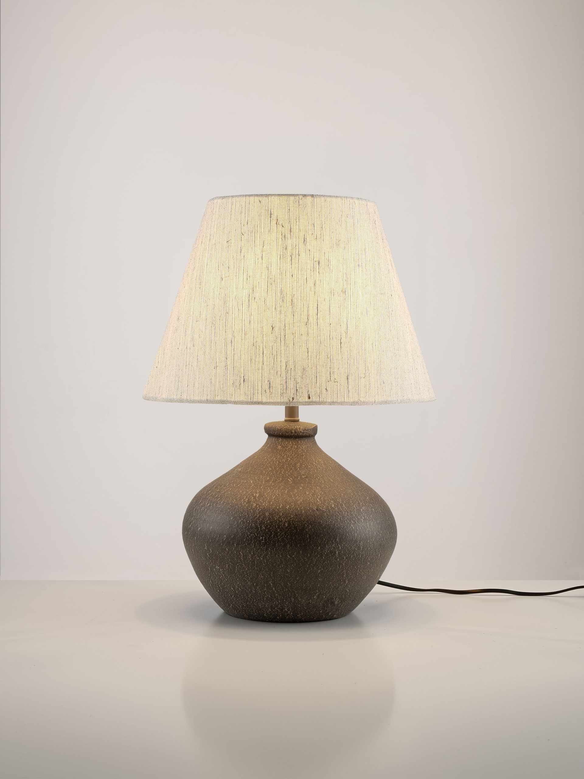 MARCIL | H 50 D 35 cm | 12 W | IP20 | Λευκό/Κεχριμπάρι | Κεραμικό/Jute