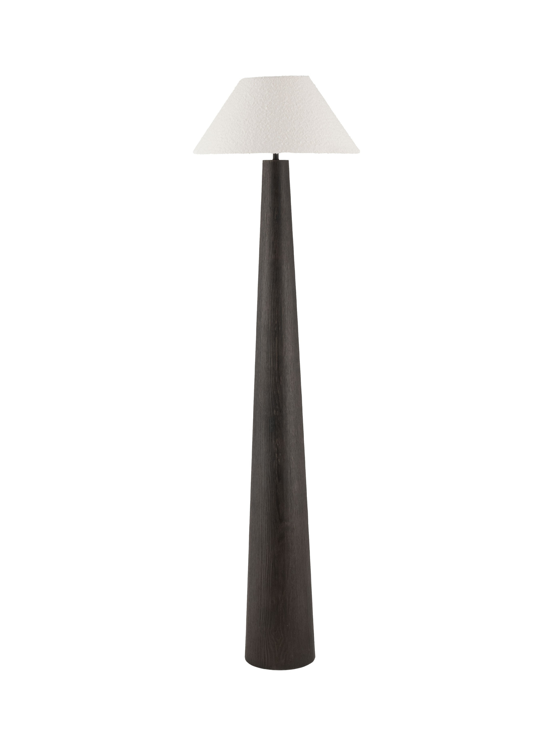 MOKU | H 160 D 45 cm | 12 W | IP20 | White/Brown | Bouclé Fabric/Veneer