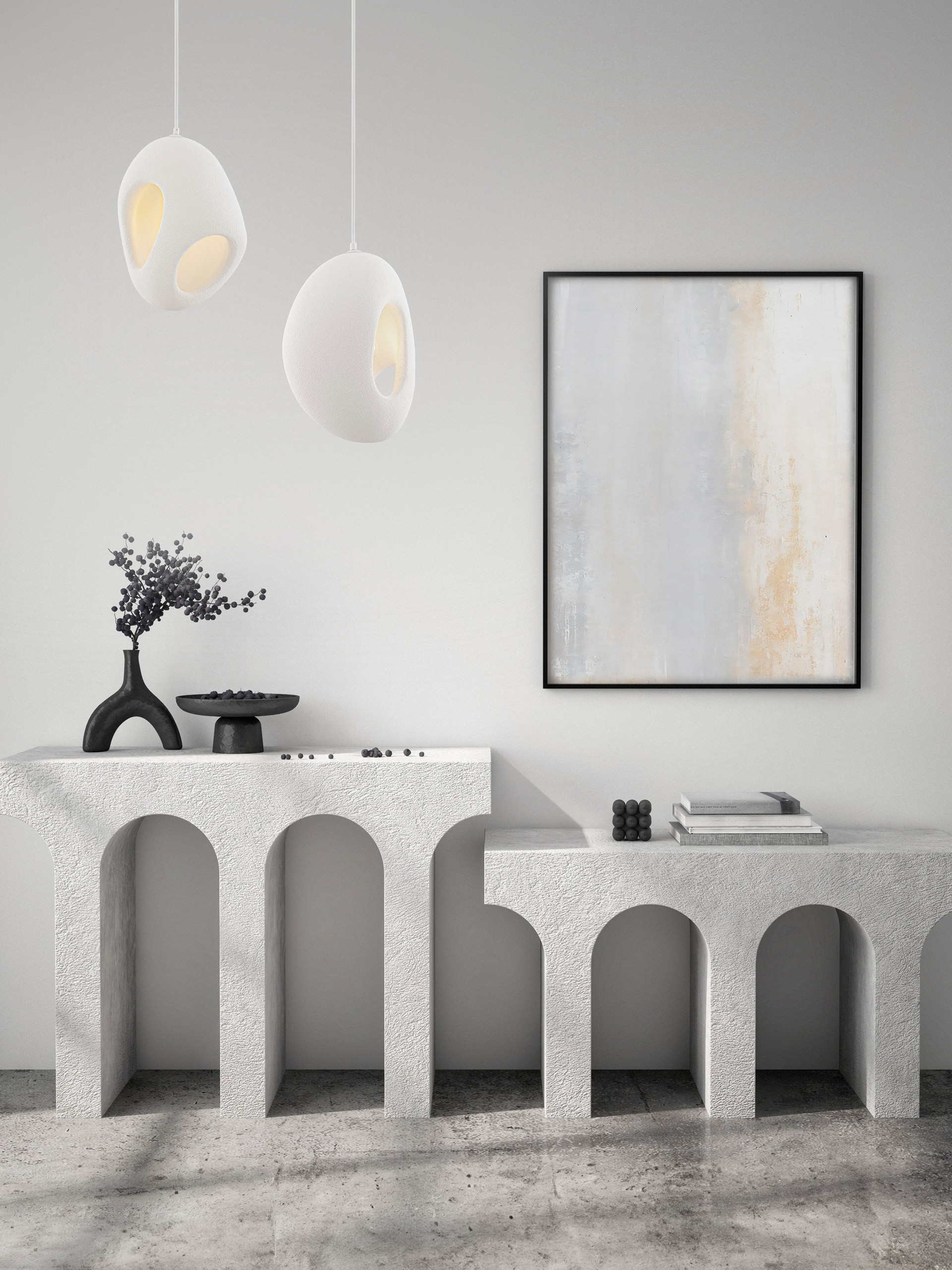 TEMPUS | L 30 W 40 H 250 cm | 12 W | IP20 | White | Resin