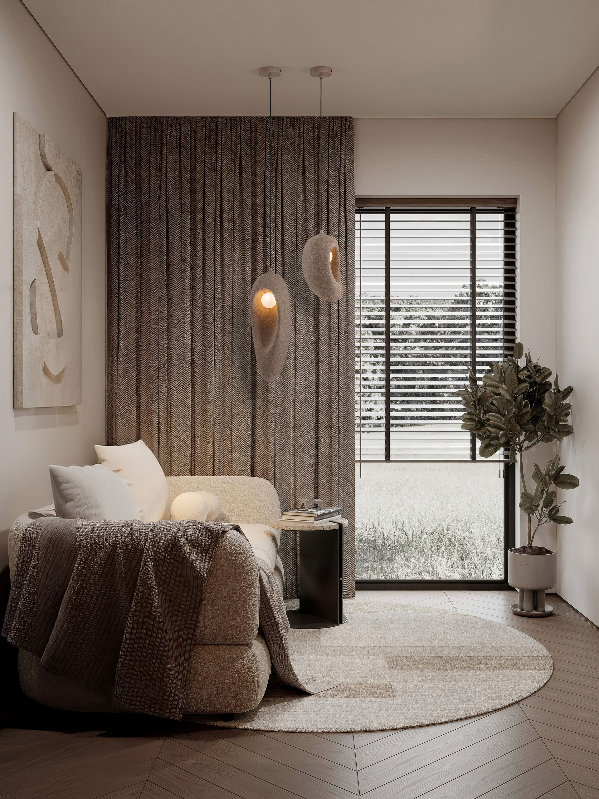 TEMPUS | L 20 W 30 H 250 cm | 5 W | IP20 | Brown | Resin