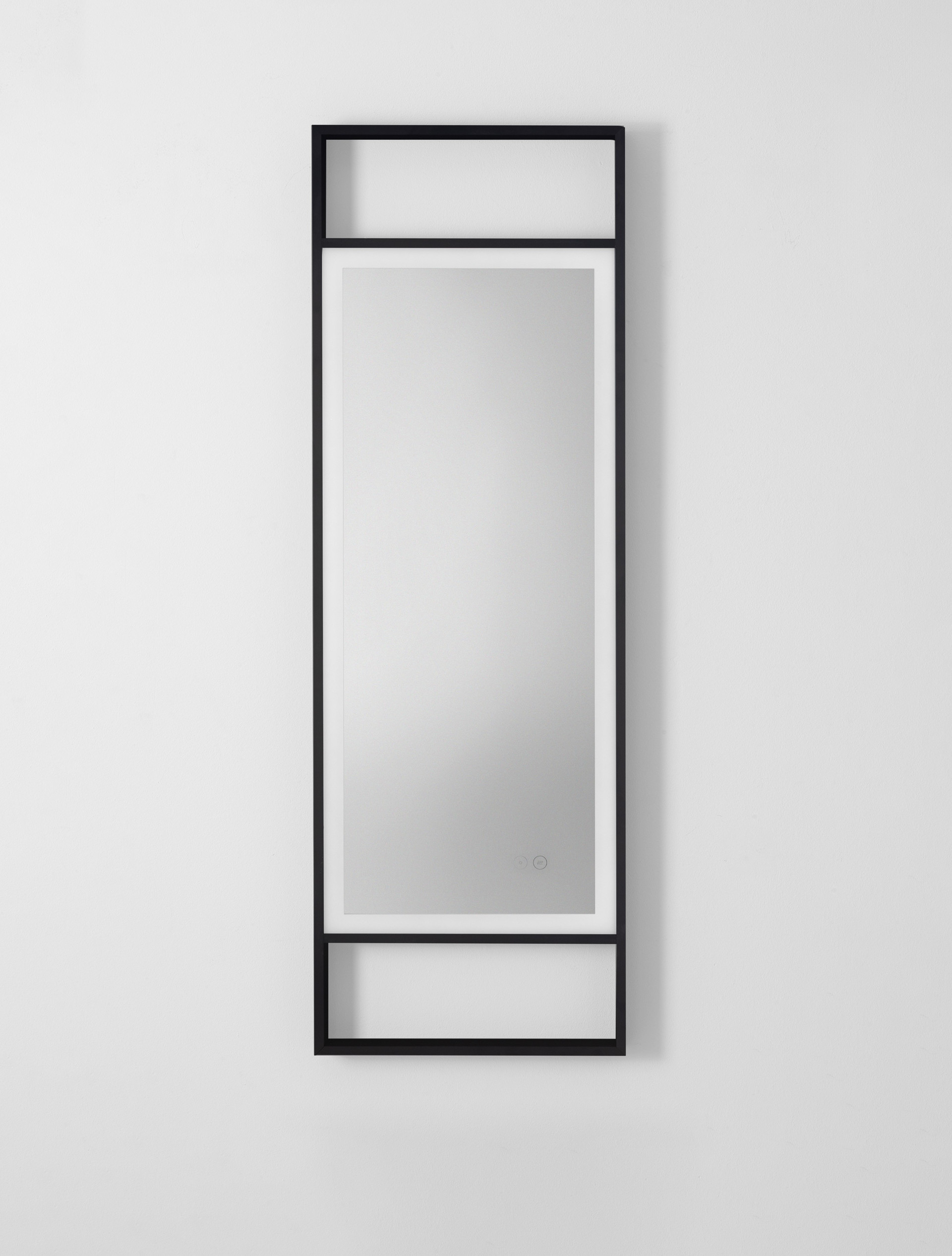 RAVEN | L 40 W 5 H 120 cm | 37 W | 4000 K | 385 lm | IP44 | Black | Aluminum/Mirror Glass