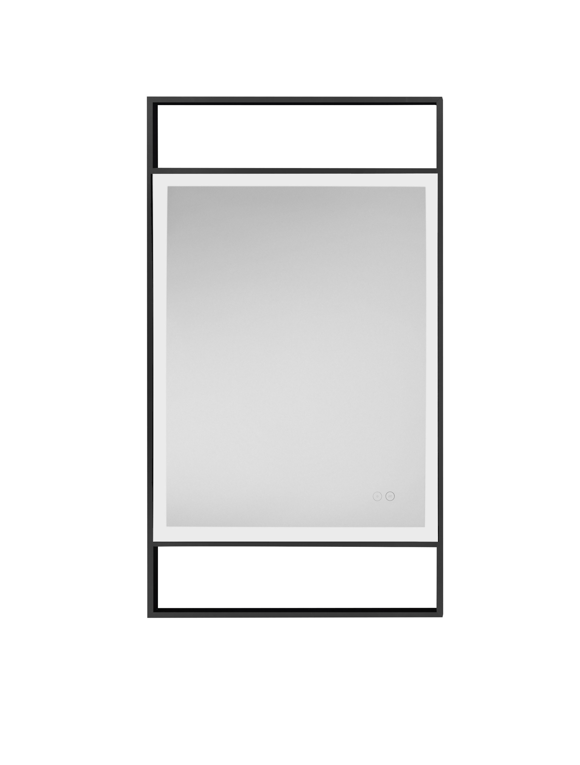 RAVEN | L 60 W 5 H 106 cm | 41 W | 4000 K | 426 lm | IP44 | Schwarz | Aluminium/Spiegelglas