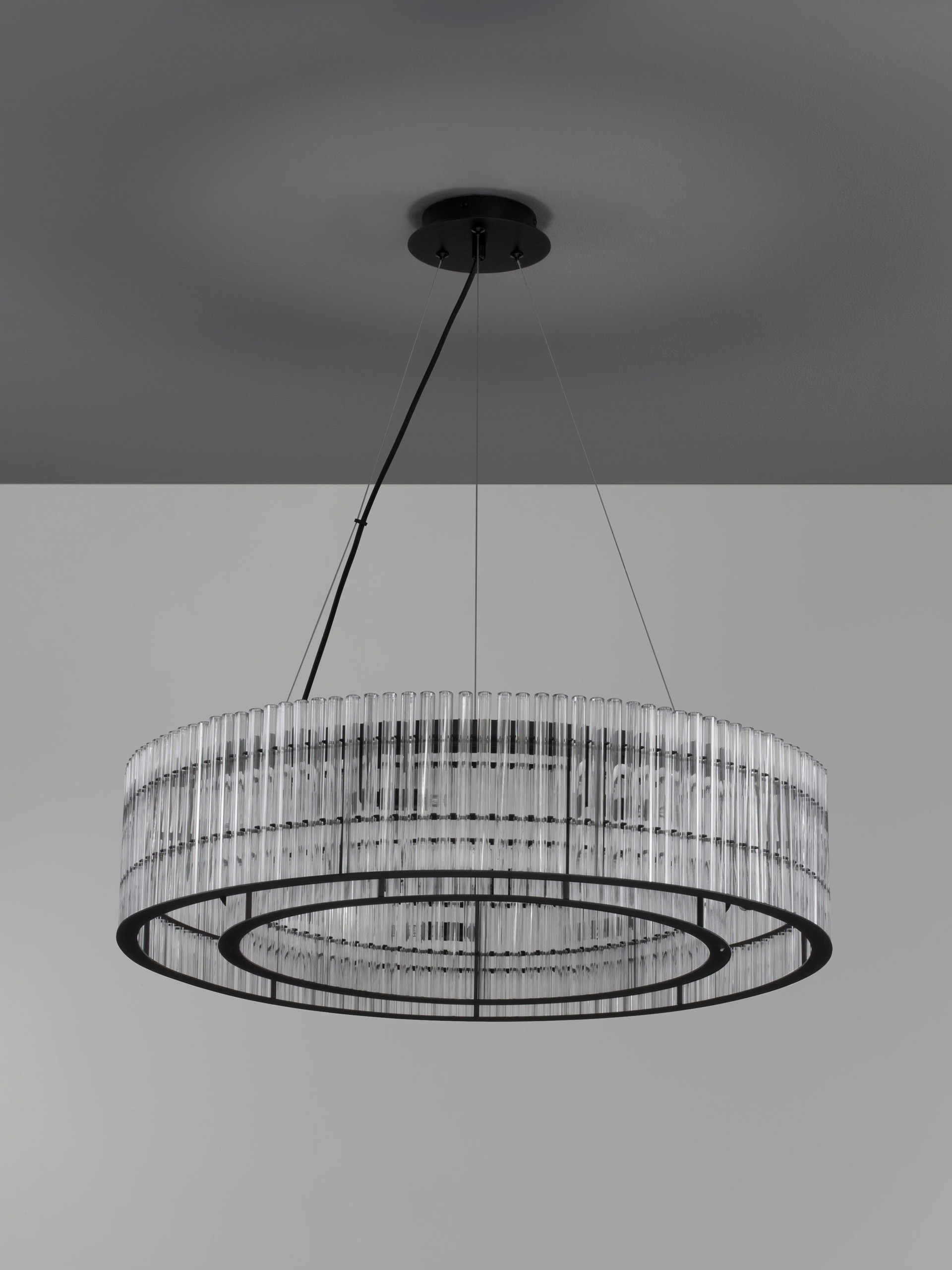 BAROK | H 210 D 70 cm | 45 W | IP20 | Black | Glass/Metal