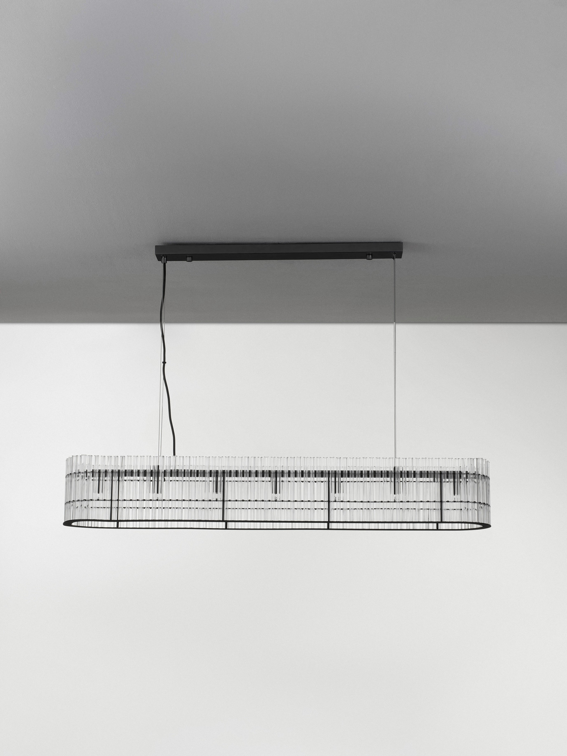 BAROK | L 110 W 18 H 210 cm | 35 W | IP20 | Black | Glass/Metal