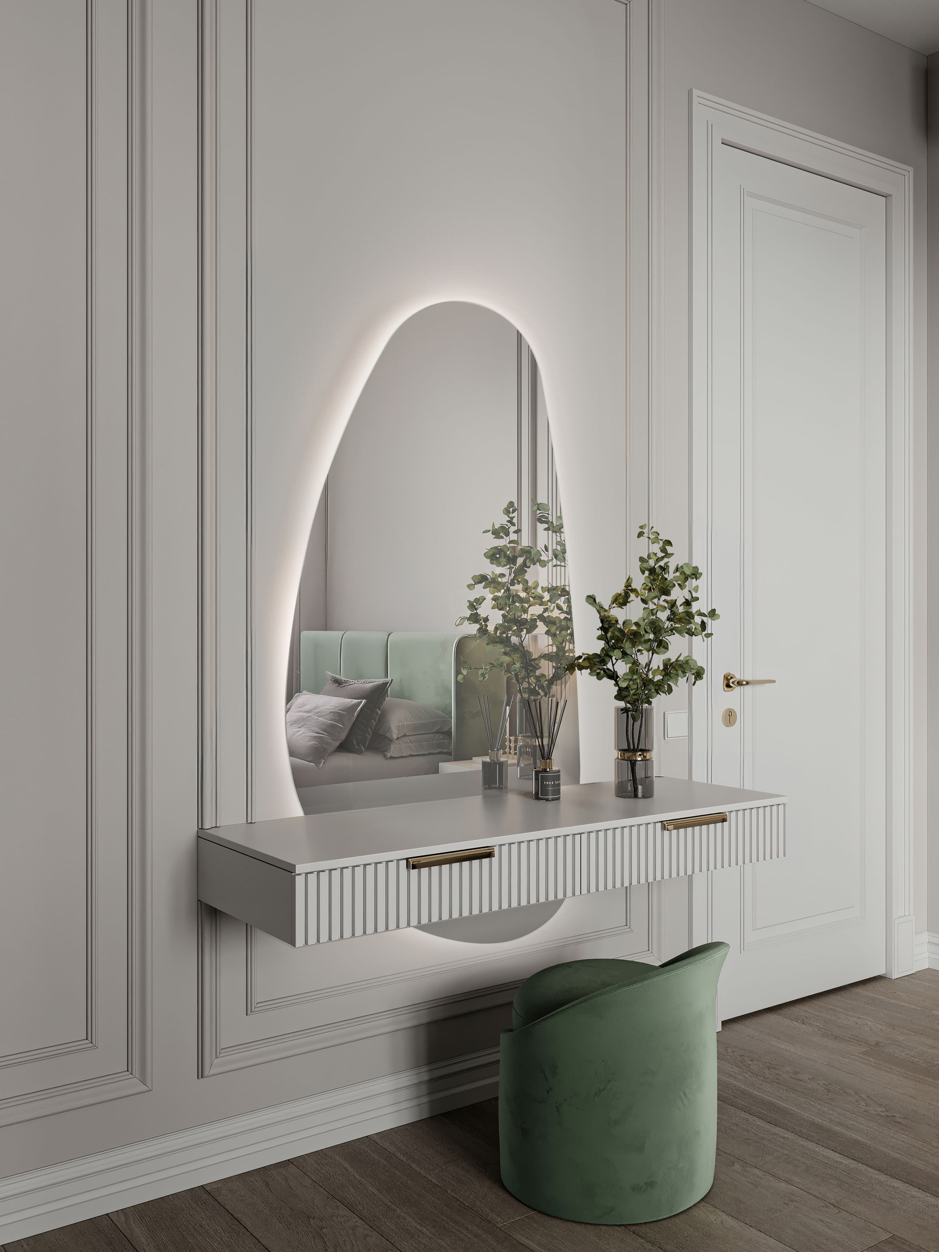 Lorin LED Wall Mirror with Warm White Light