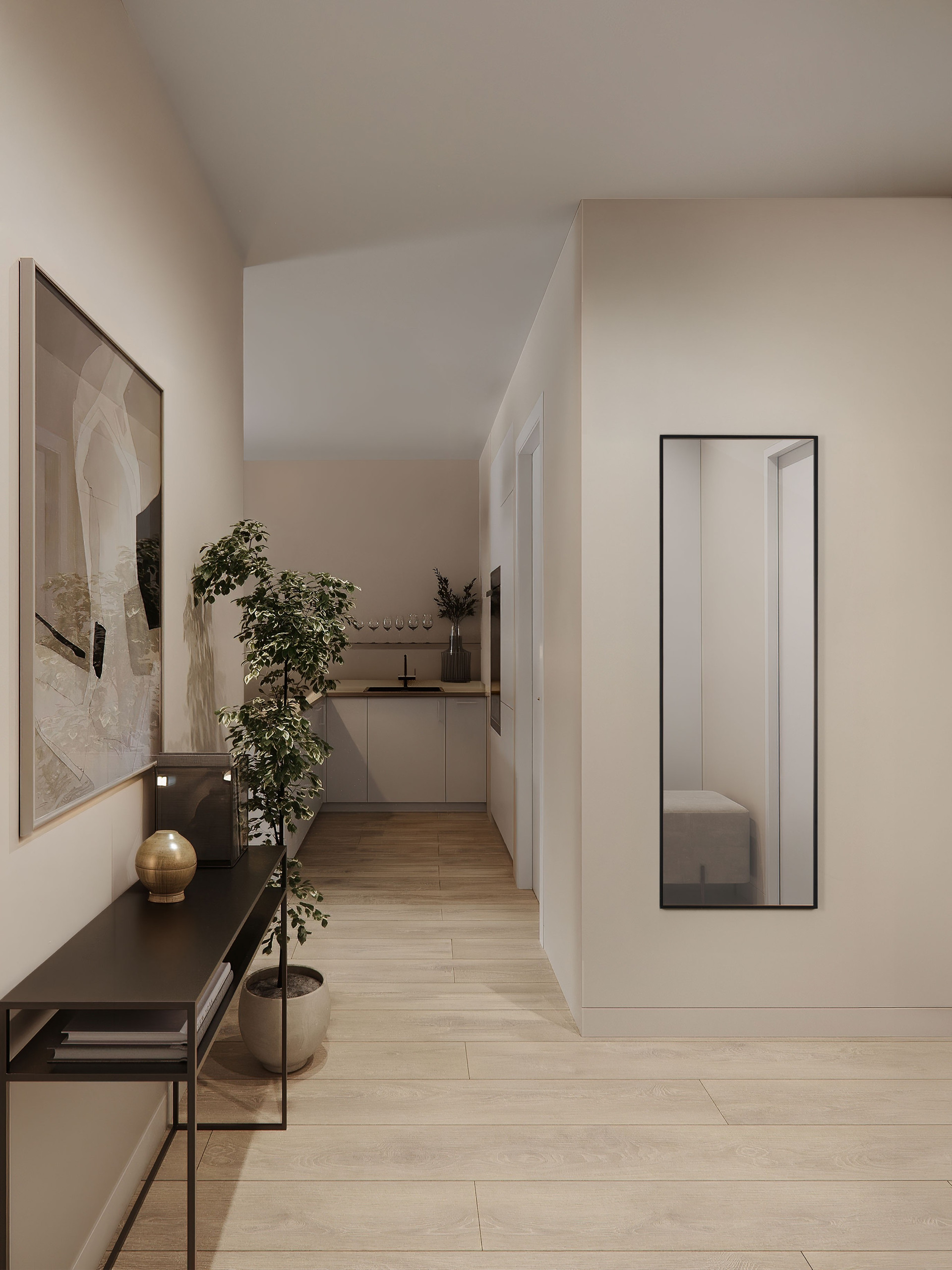 MIRAGIO | L 50 W 3.3 H 150 cm | Nero | Vetro/Alluminio