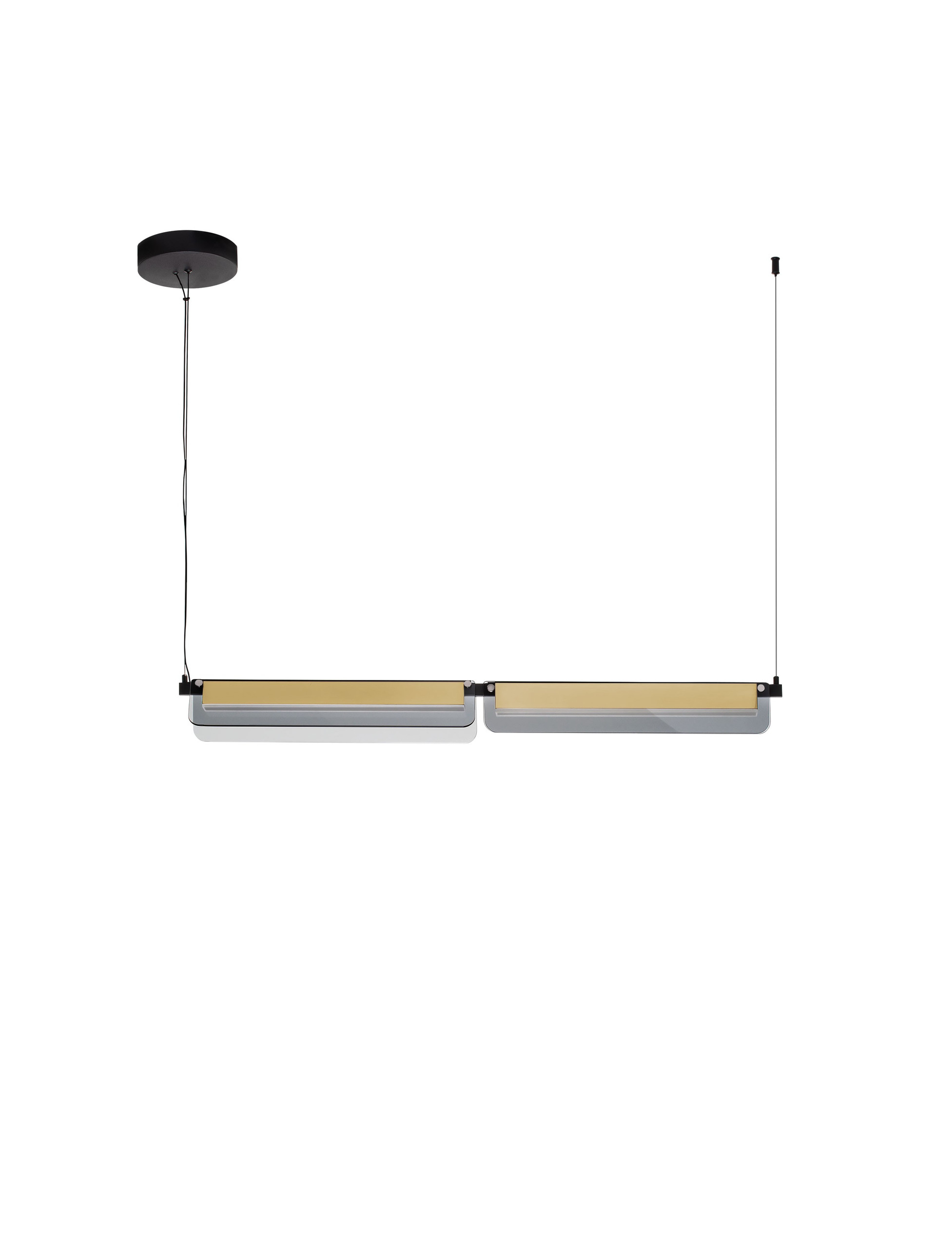 APNEA | L 93 W 7 H 160 cm | 20 W | 3000 K | 1200 lm | IP20 | Gray | Glass/Metal