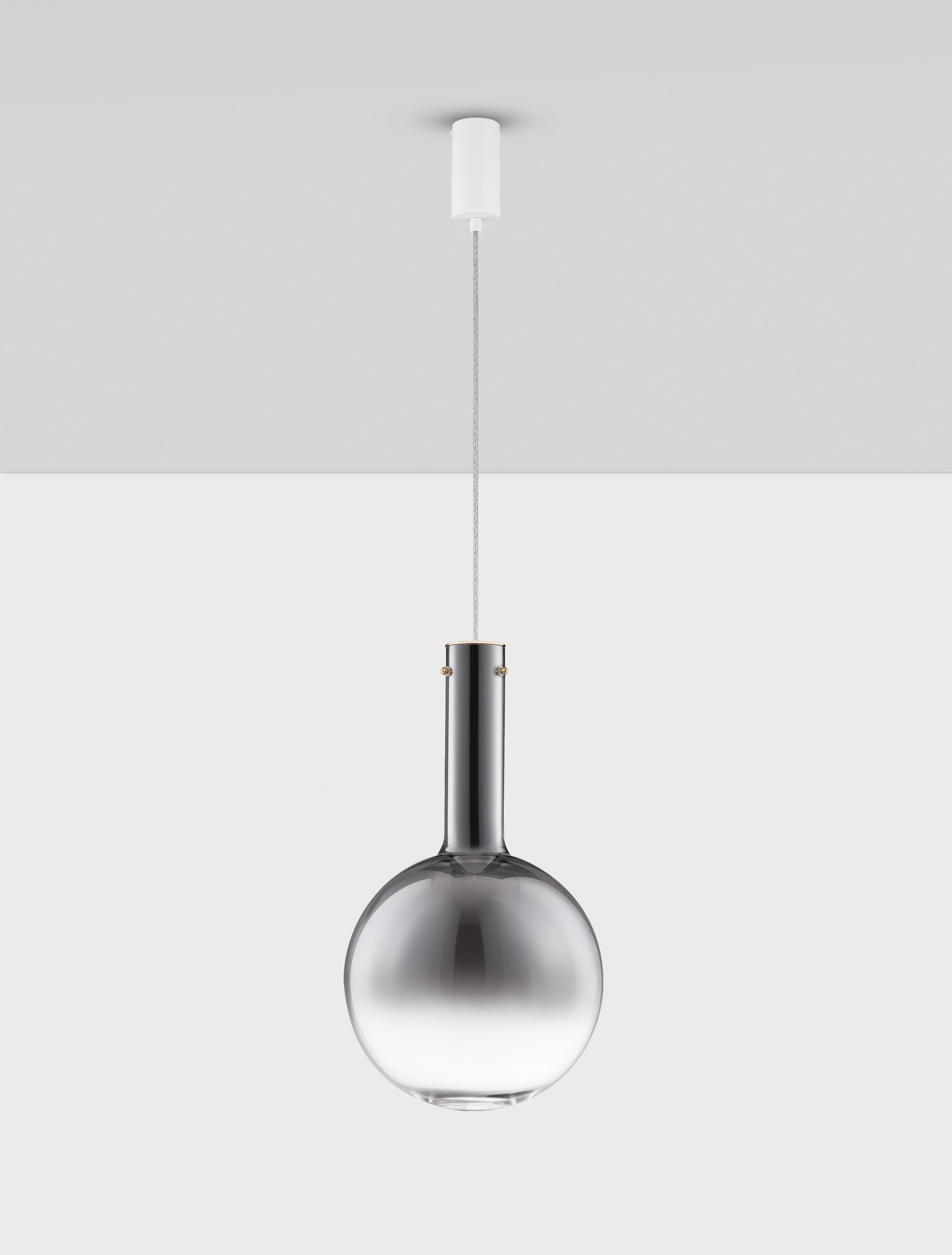 NOSTOS | H 183 D 30 cm | 8 W | 3000 K | 440 lm | IP20 | White/Gray | Glass/Metal