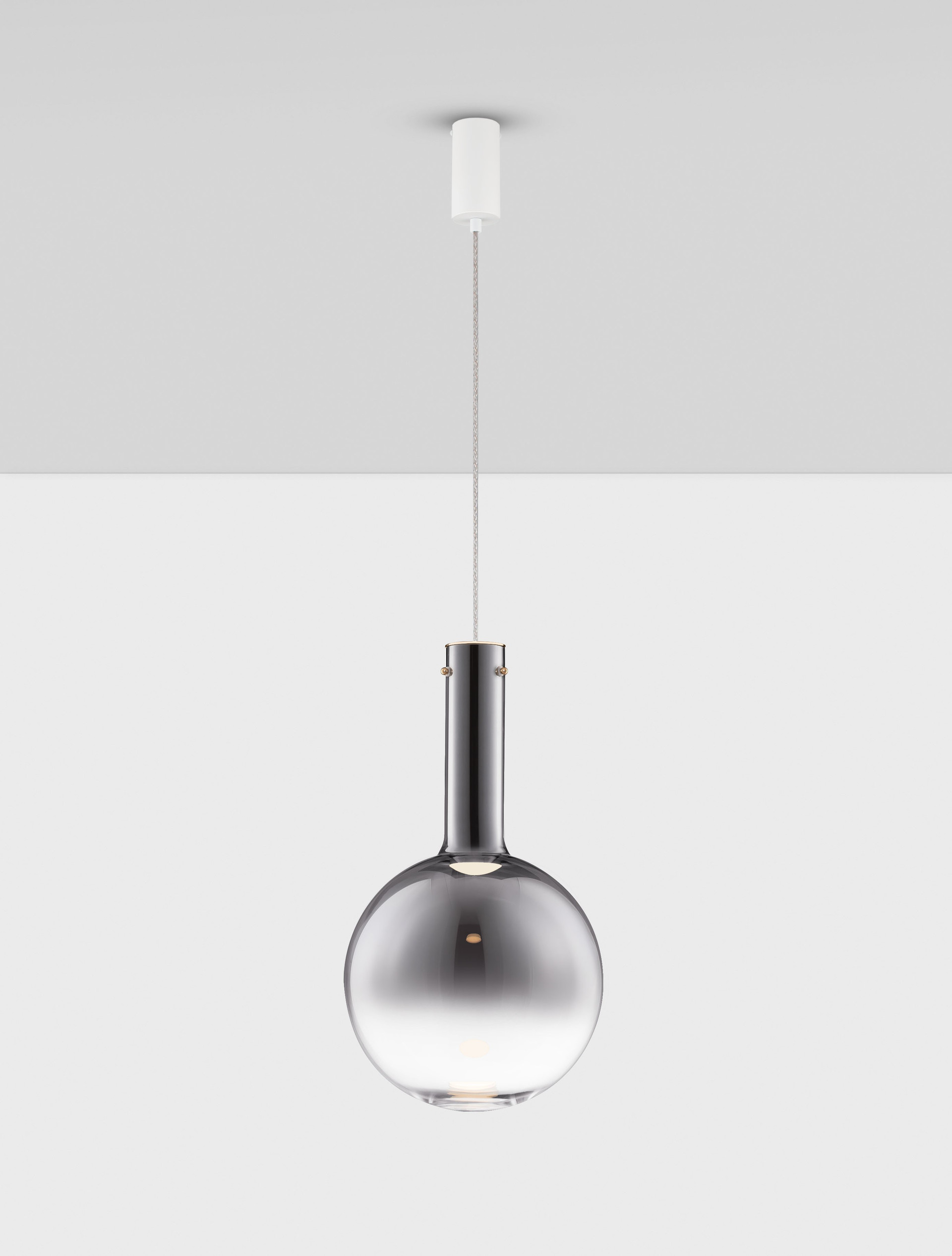 NOSTOS | H 183 D 30 cm | 8 W | 3000 K | 440 lm | IP20 | White/Gray | Glass/Metal