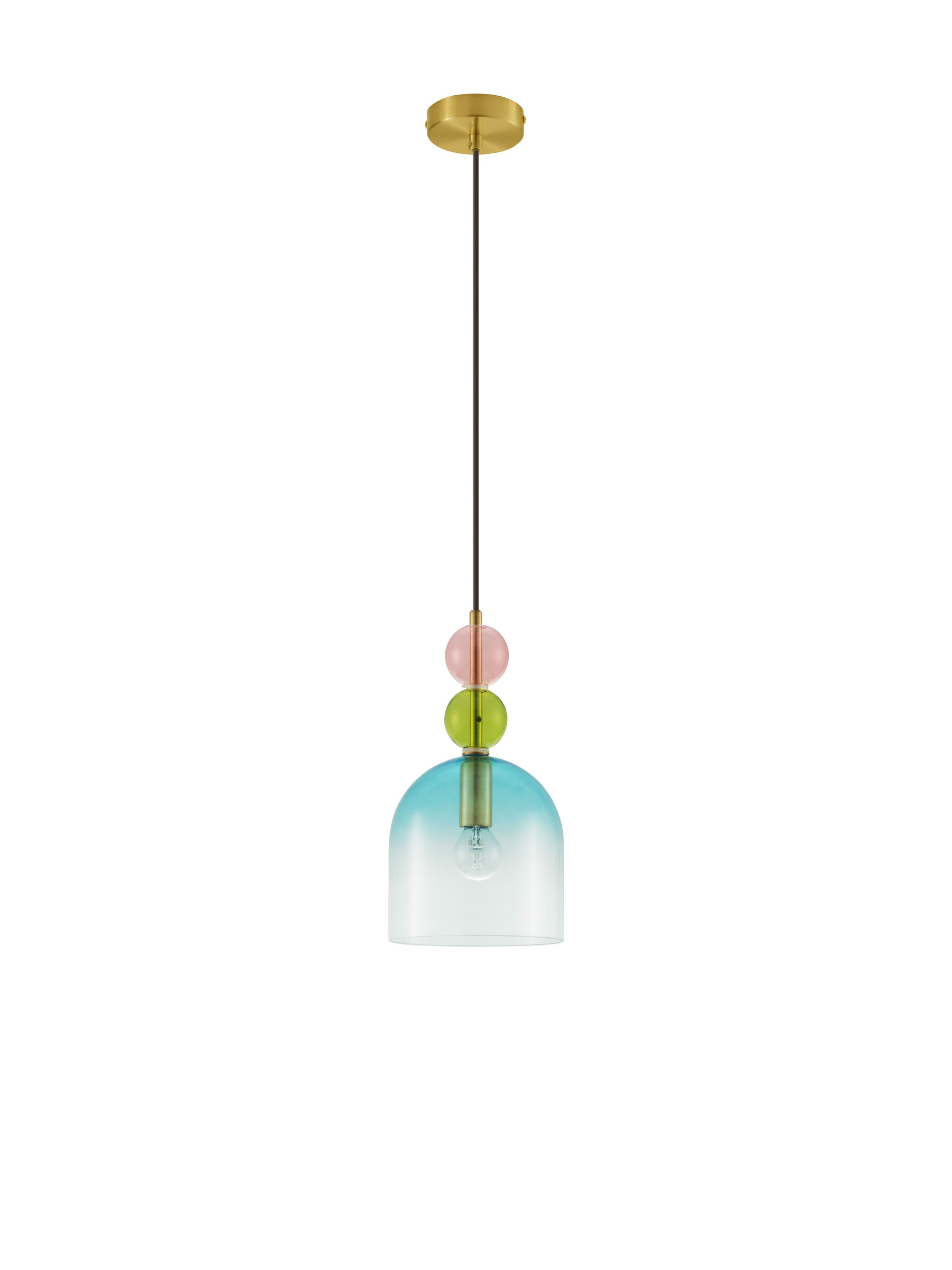 MURANO | H 184.5 D 16 cm | 5 W | IP20 | Green/Gold/Blue/Pink | Glass/Metal