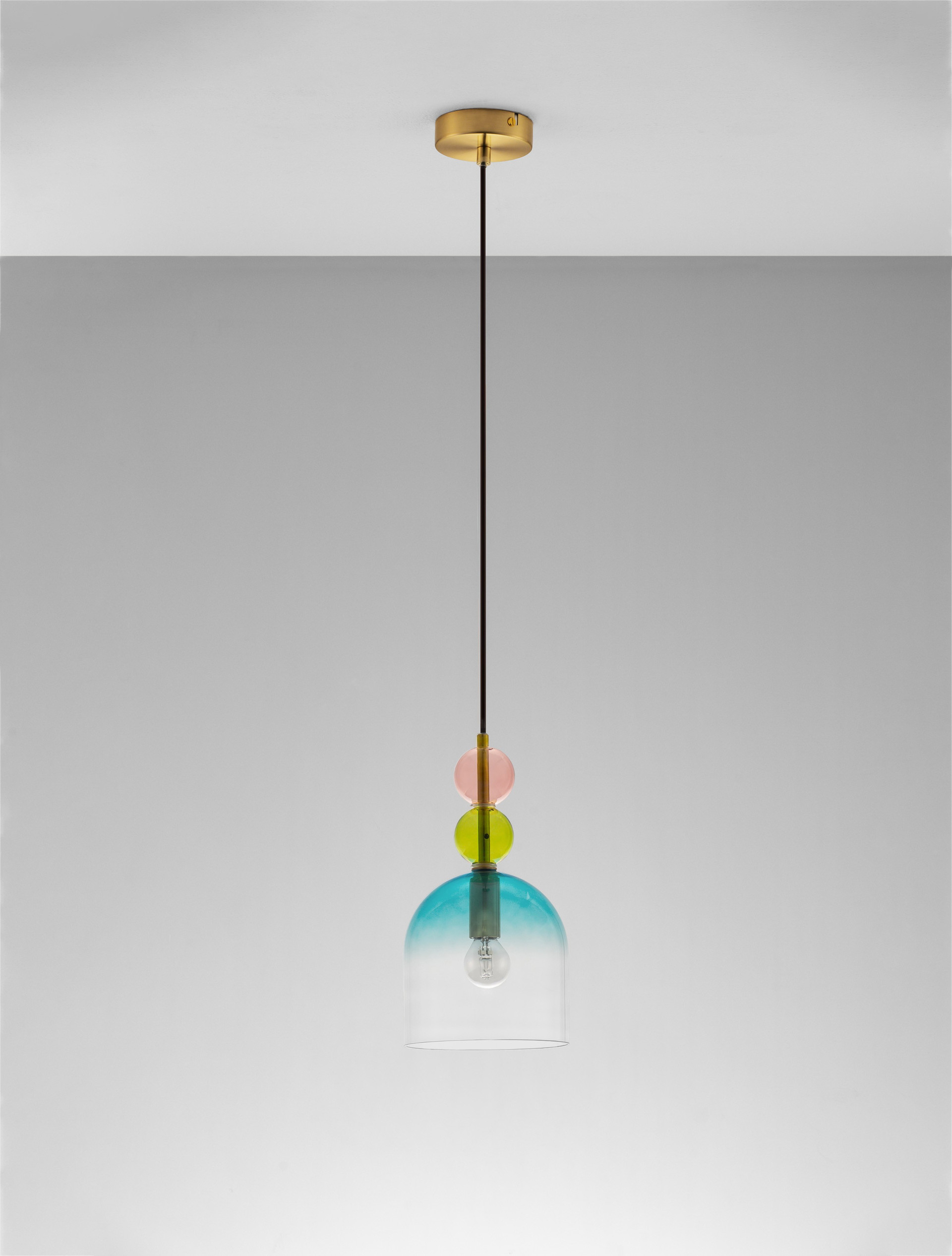 MURANO | H 184.5 D 16 cm | 5 W | IP20 | Green/Gold/Blue/Pink | Glass/Metal