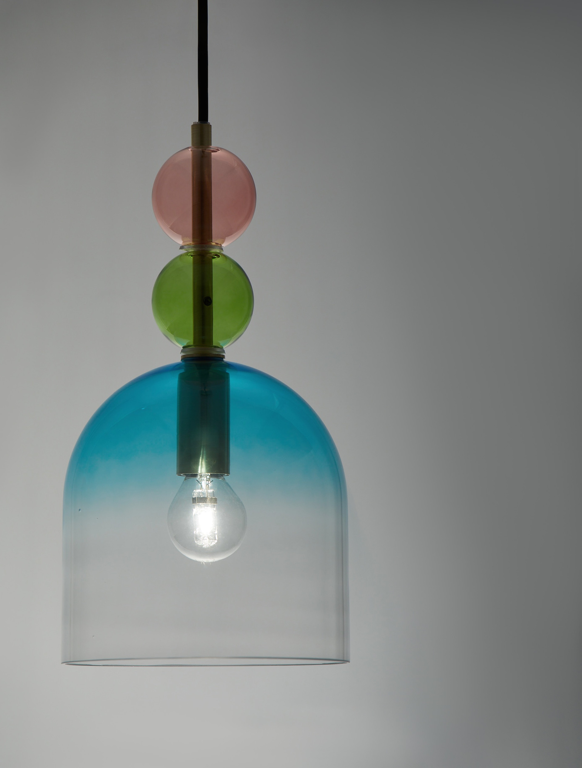 MURANO | H 184.5 D 16 cm | 5 W | IP20 | Green/Gold/Blue/Pink | Glass/Metal