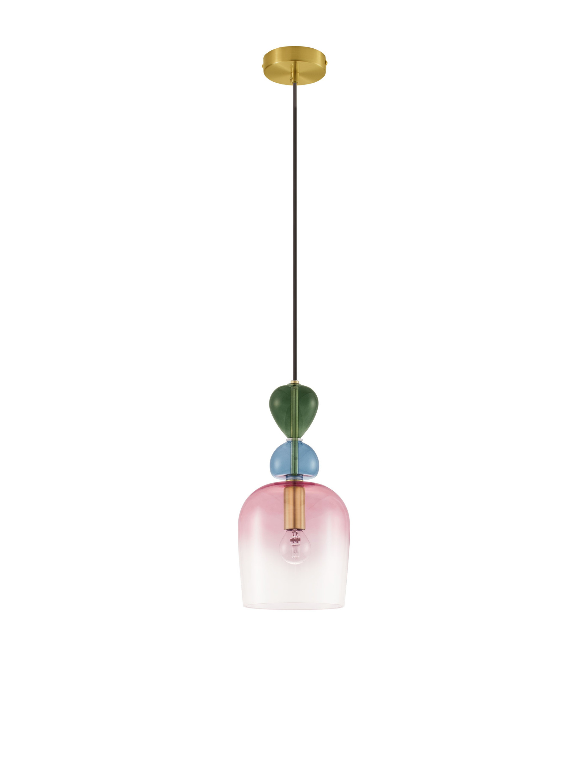 MURANO | H 185.5 D 15.7 cm | 5 W | IP20 | Green/Gold/Blue/Pink | Glass/Metal